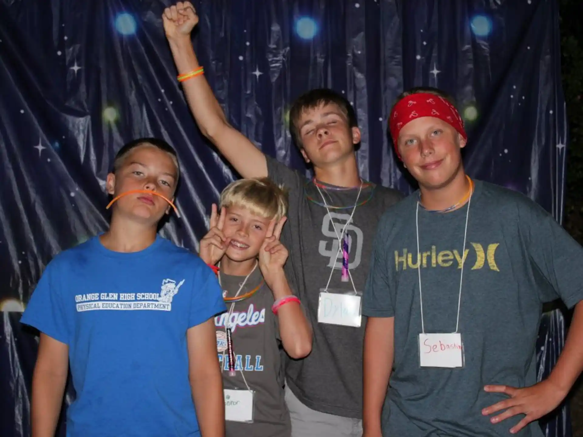 a group of people posing for the camera