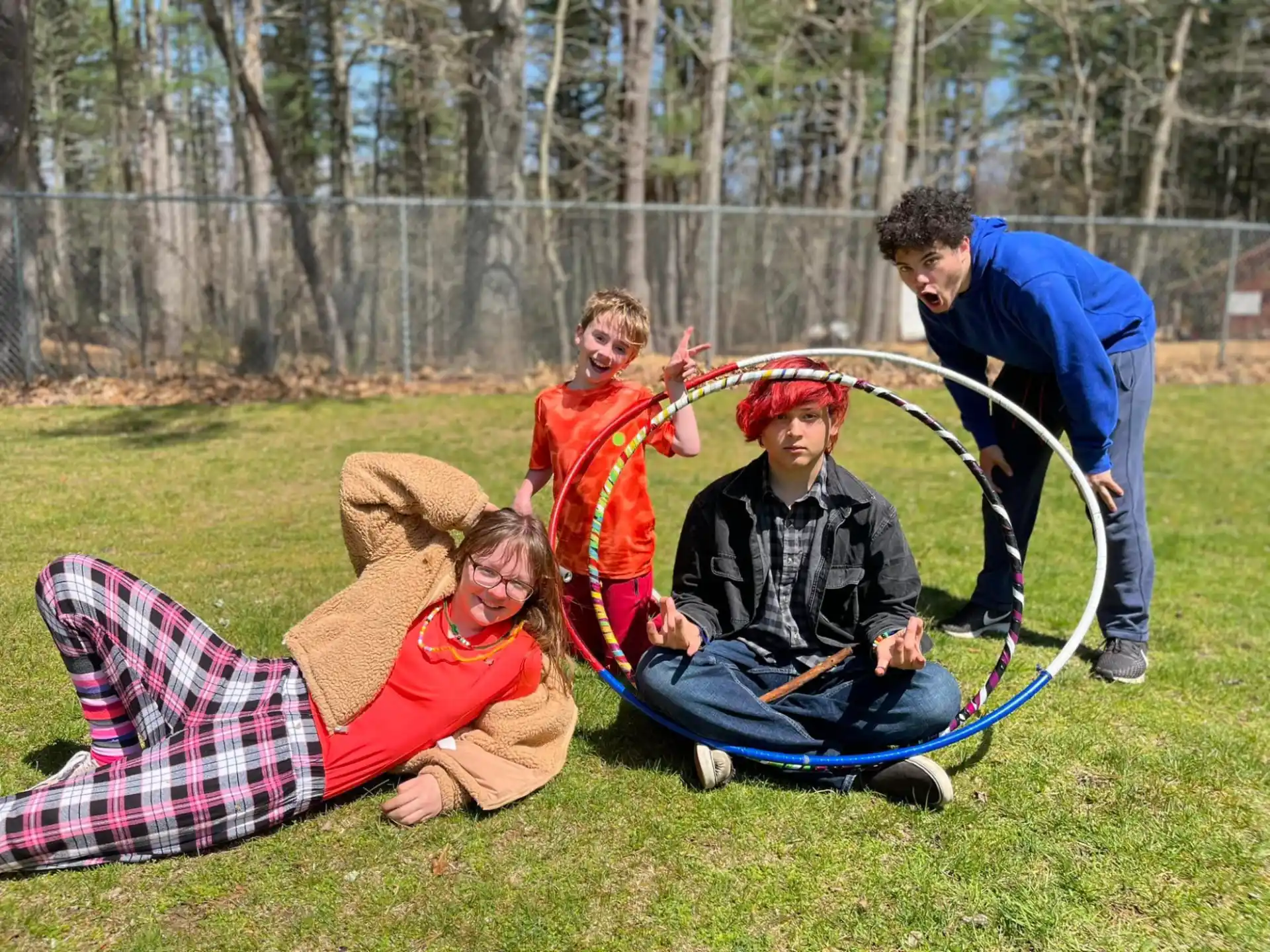 a group of people in clothing