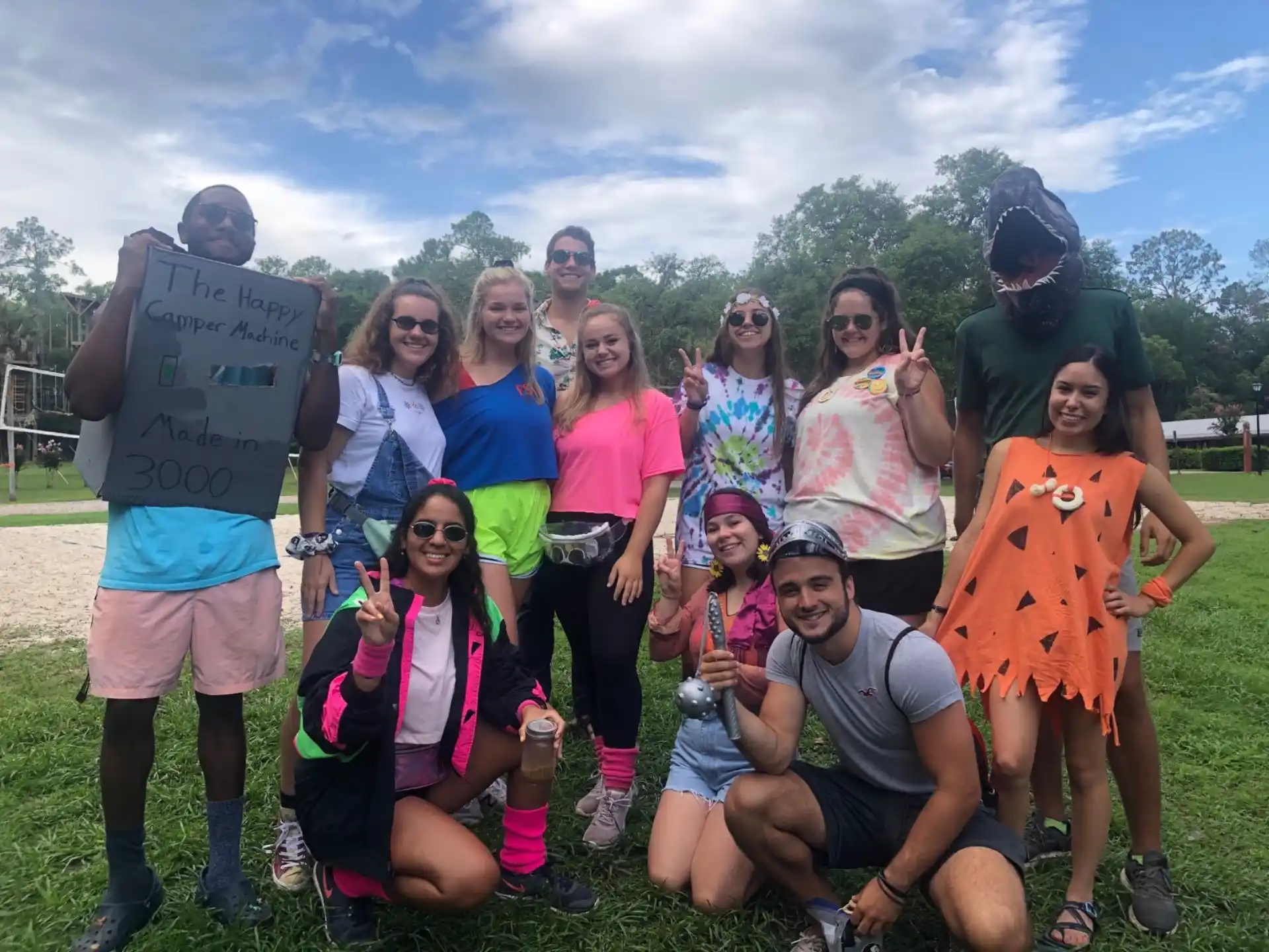 a group of people posing for a photo