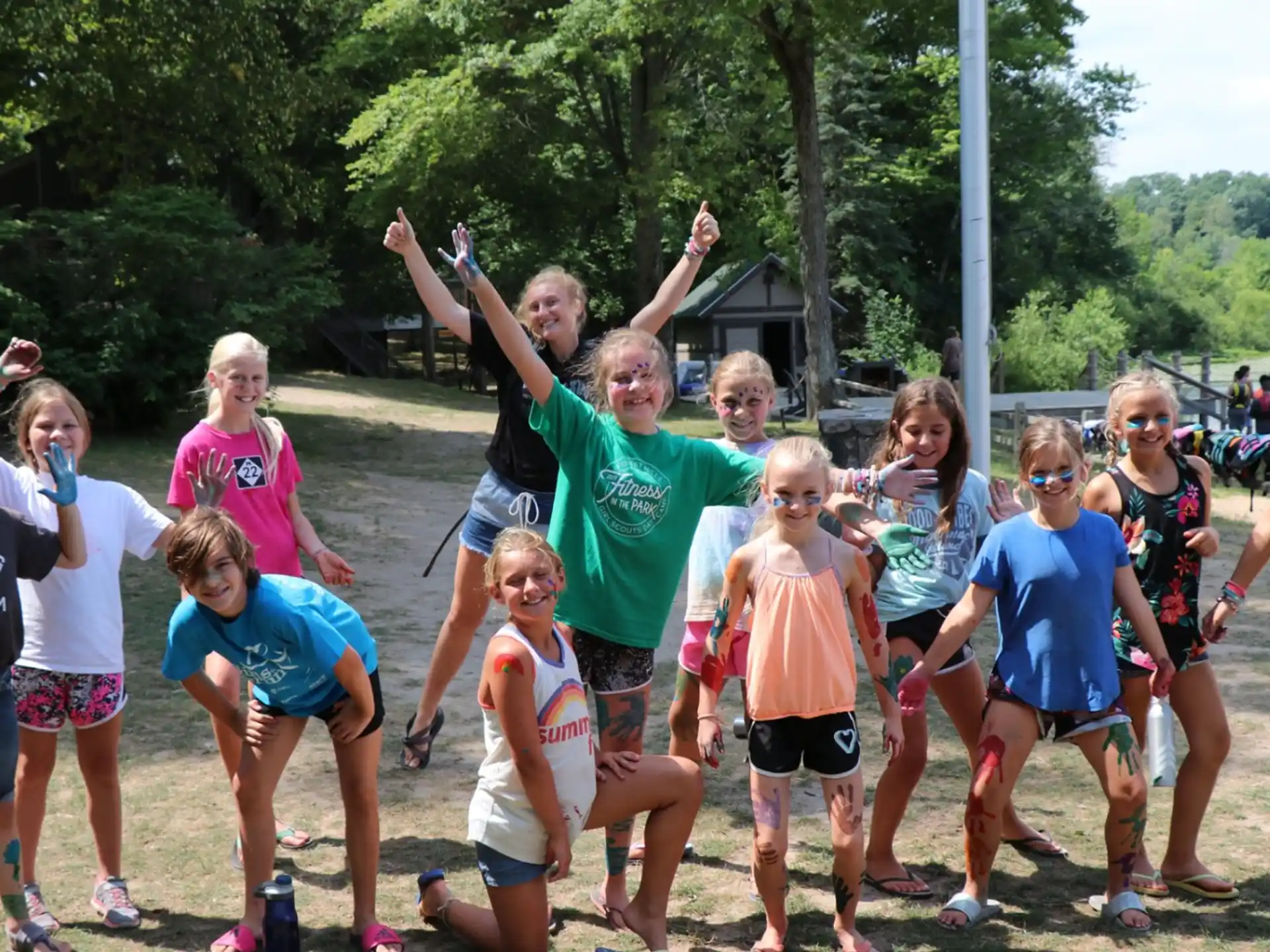 a group of people posing for a photo