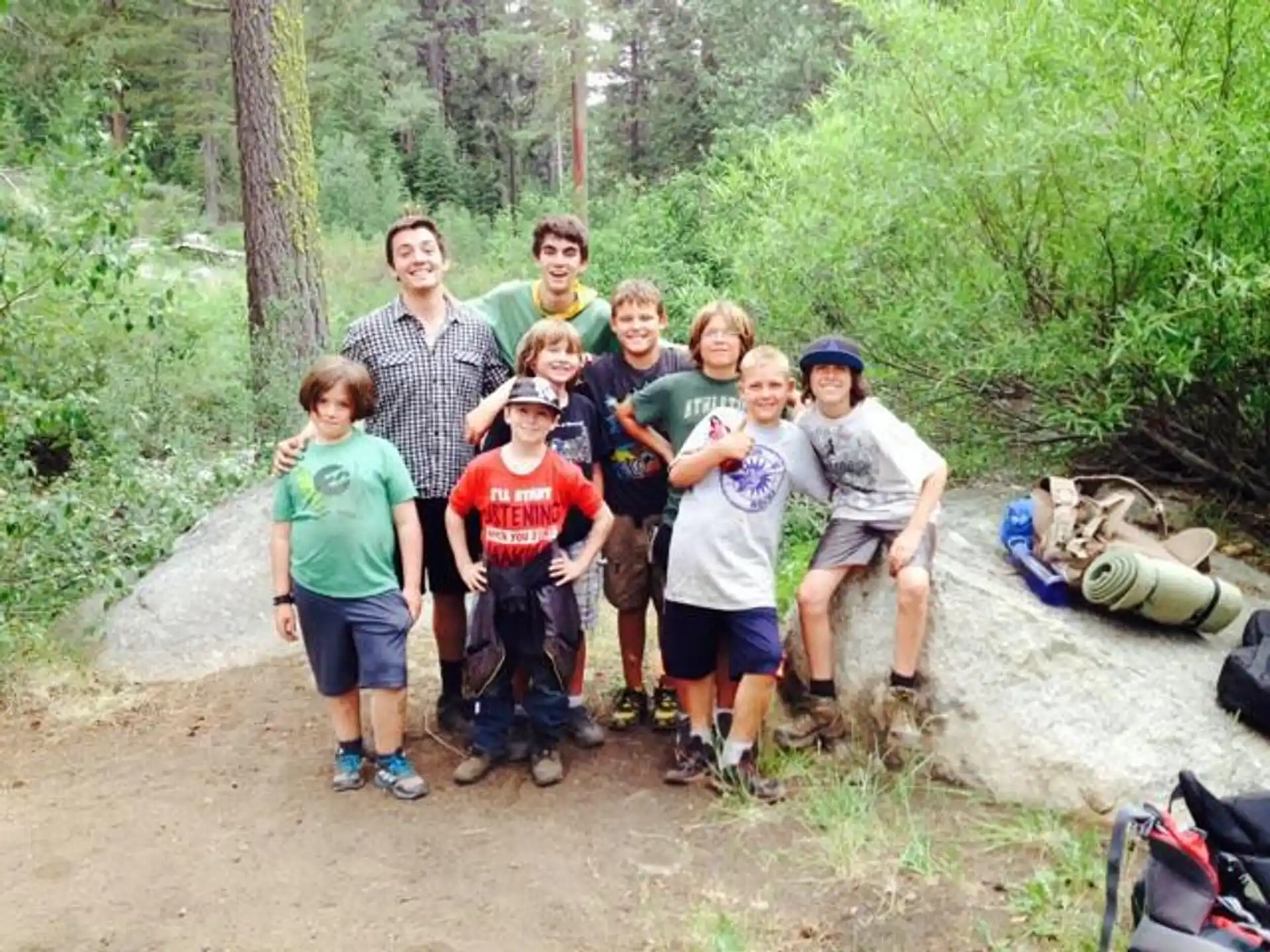 a group of people posing for a photo