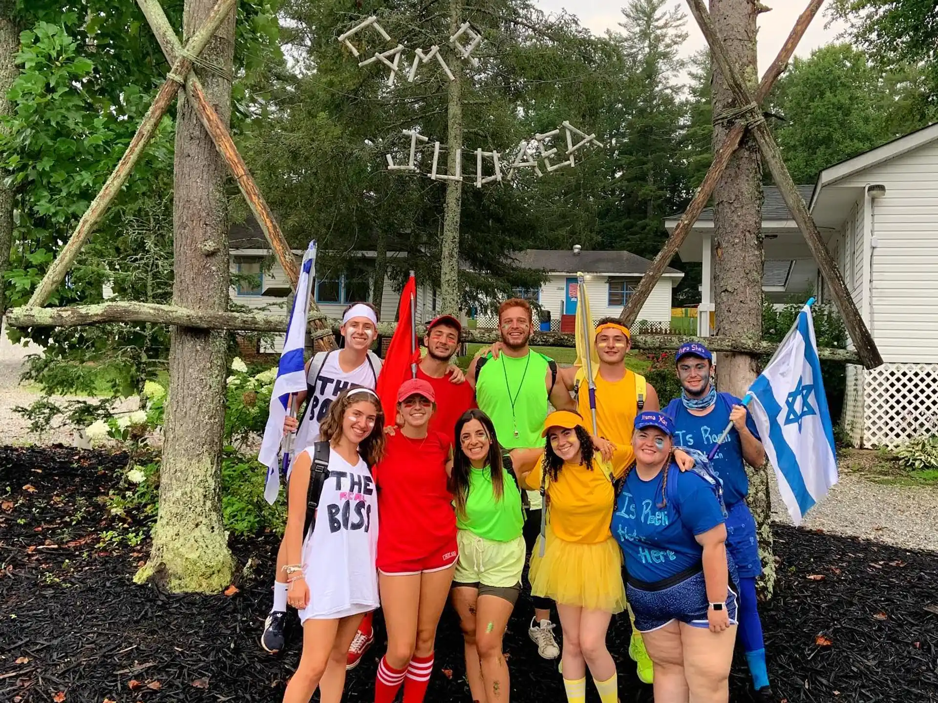 a group of people posing for a photo