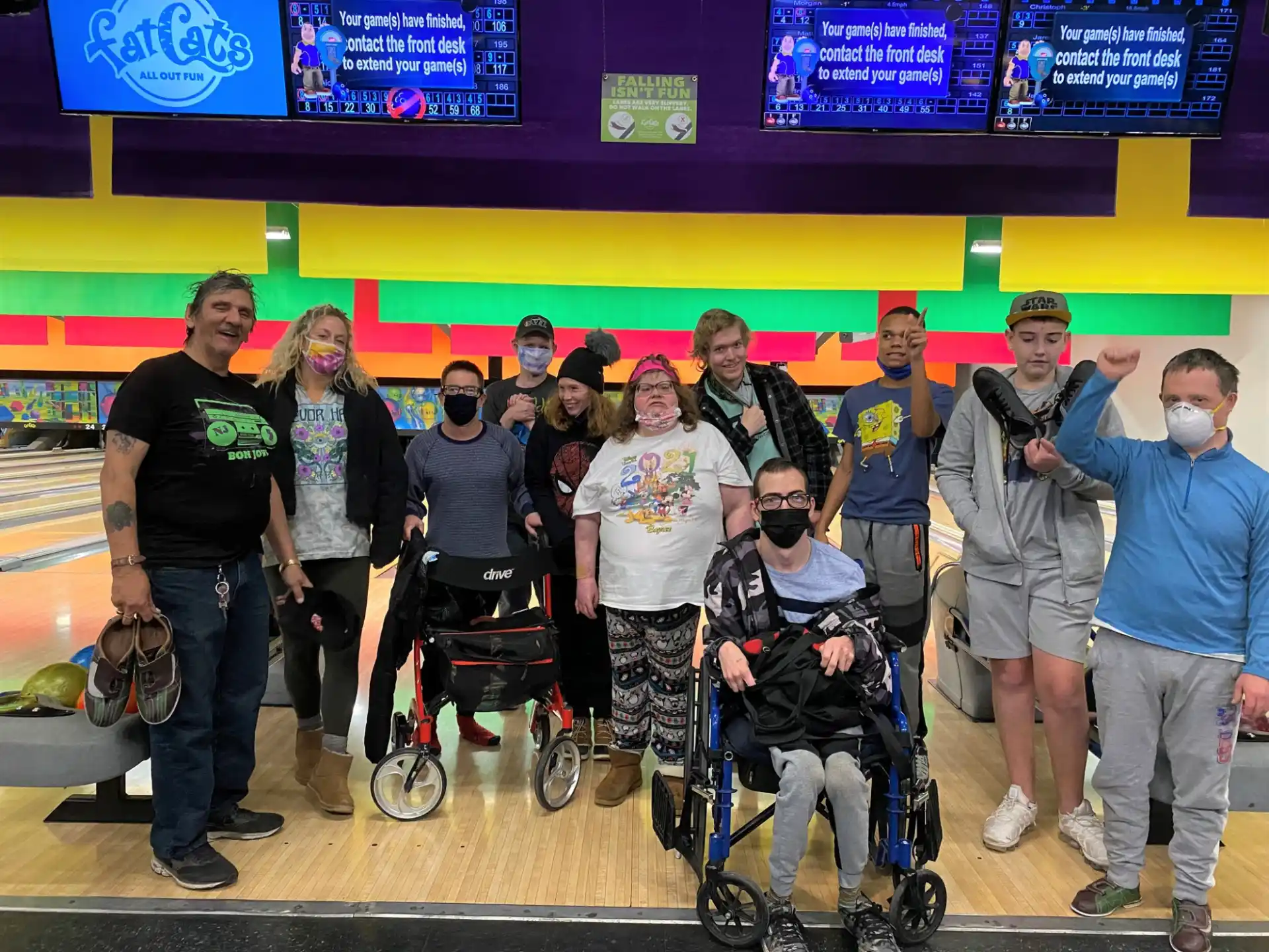 a group of people posing for a photo
