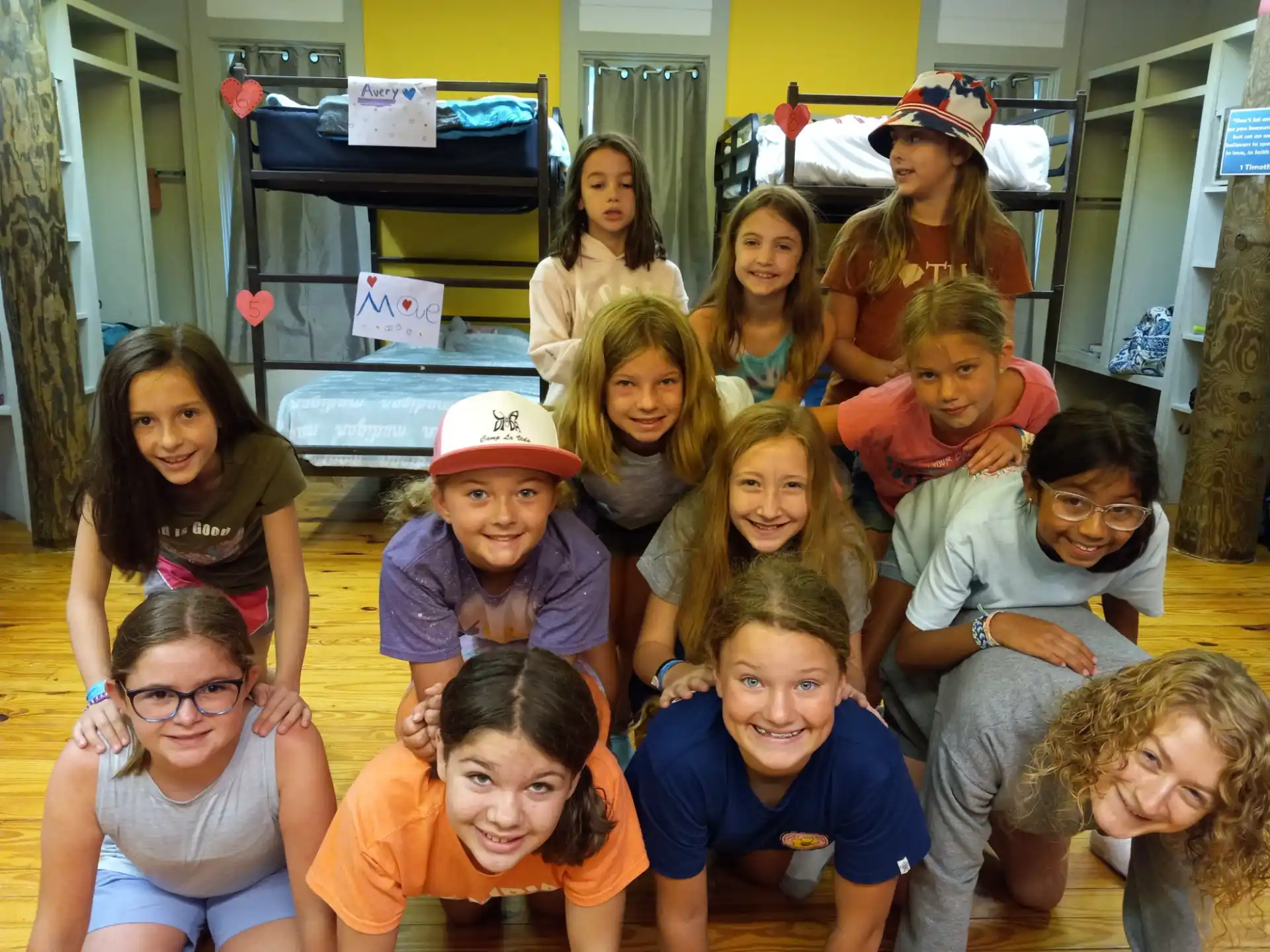 a group of children posing for a photo