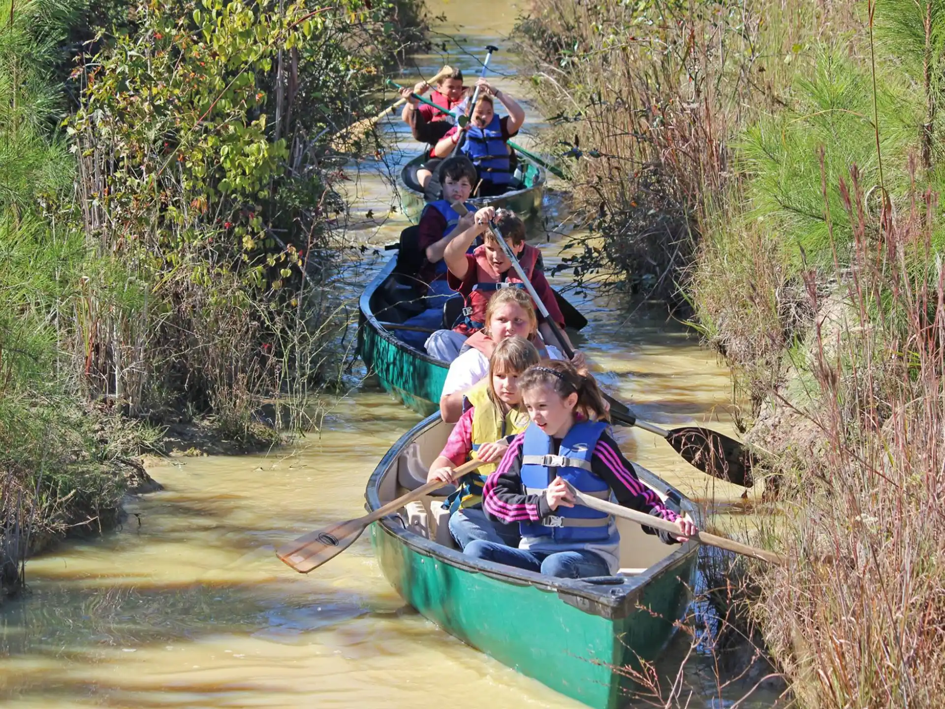 a group of people on a boat