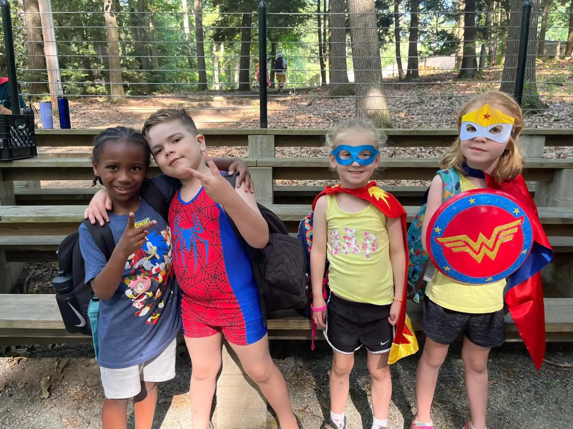 a group of children wearing clothing