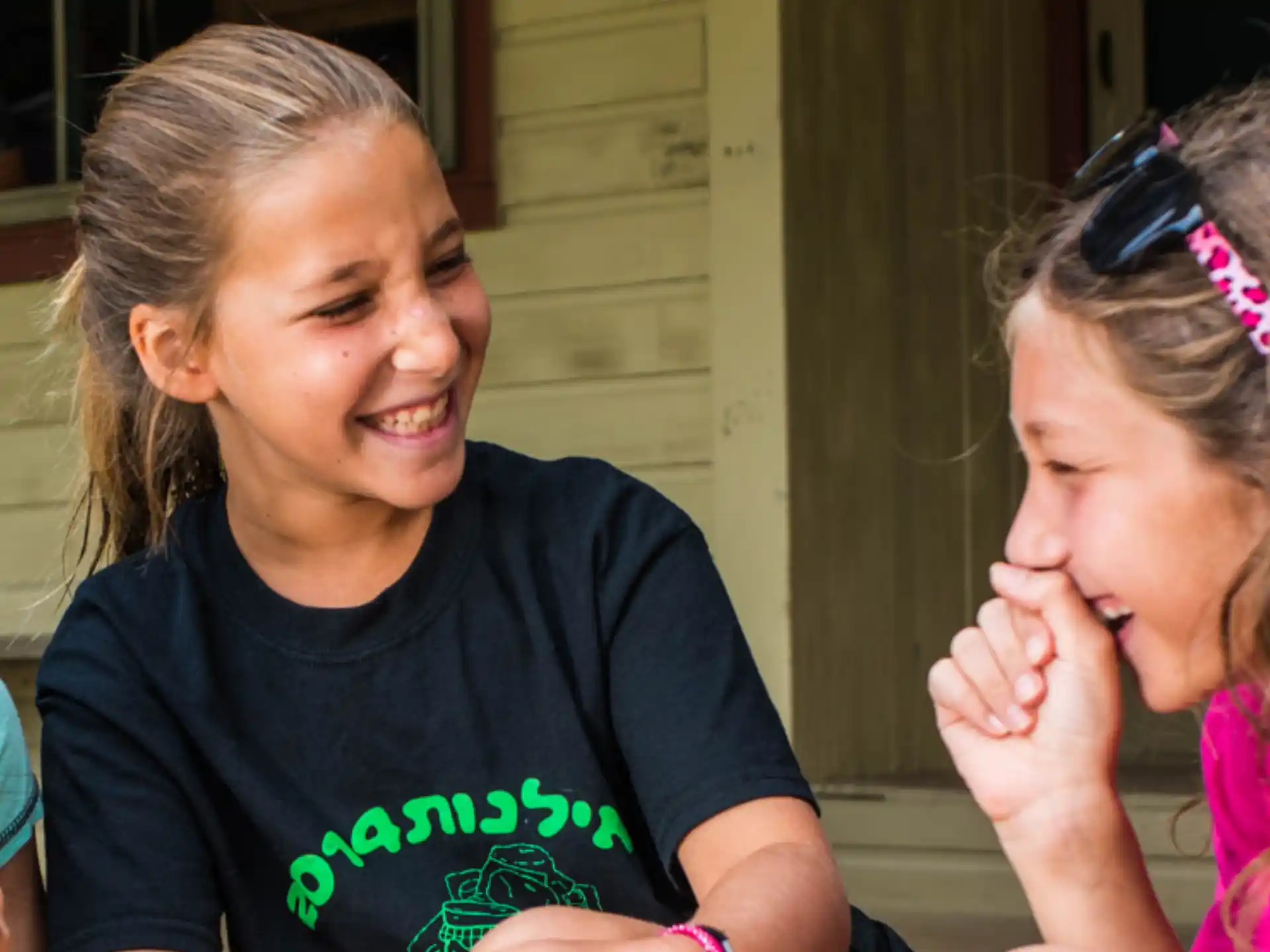 a group of girls laughing