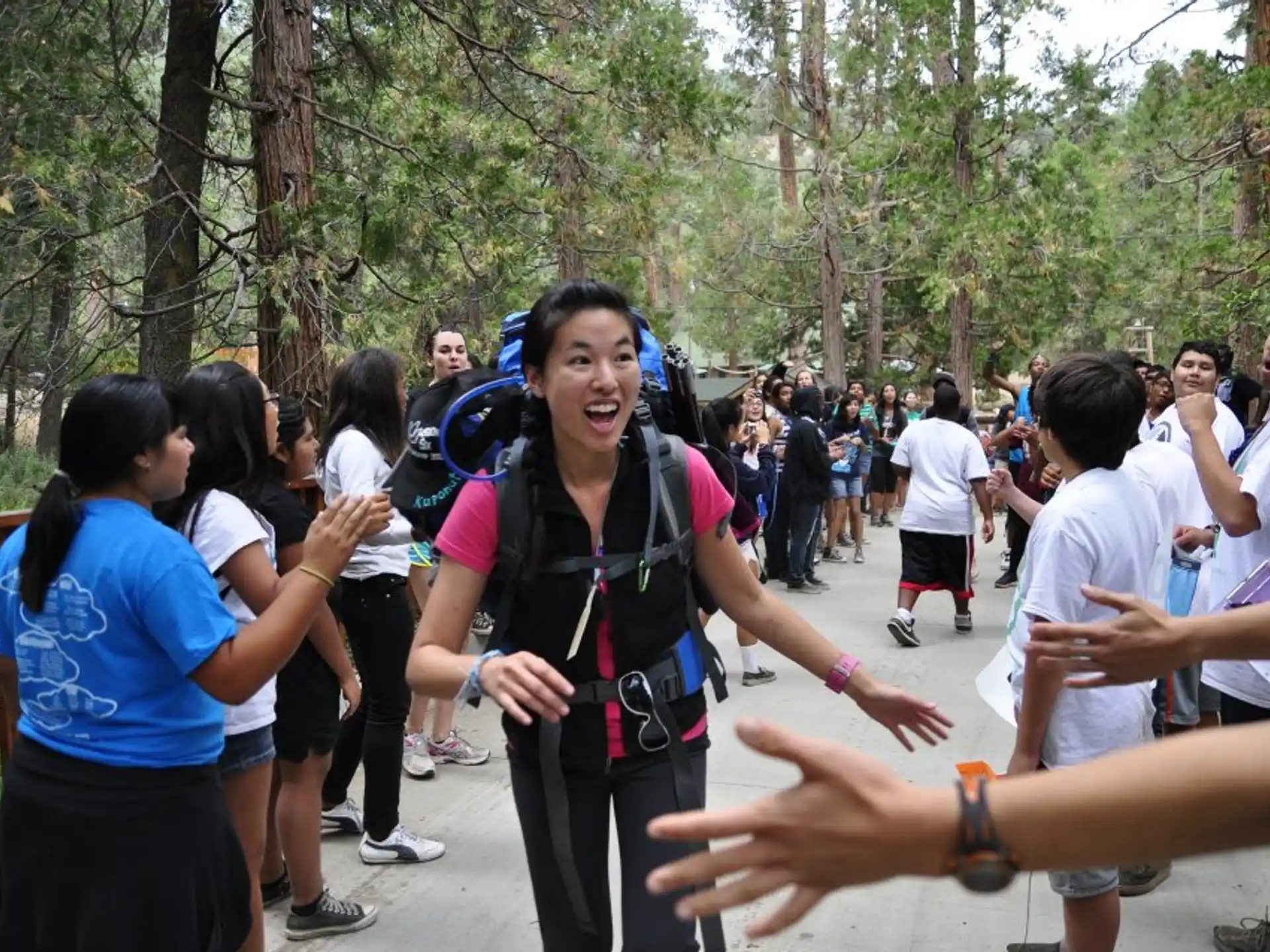a group of people dancing