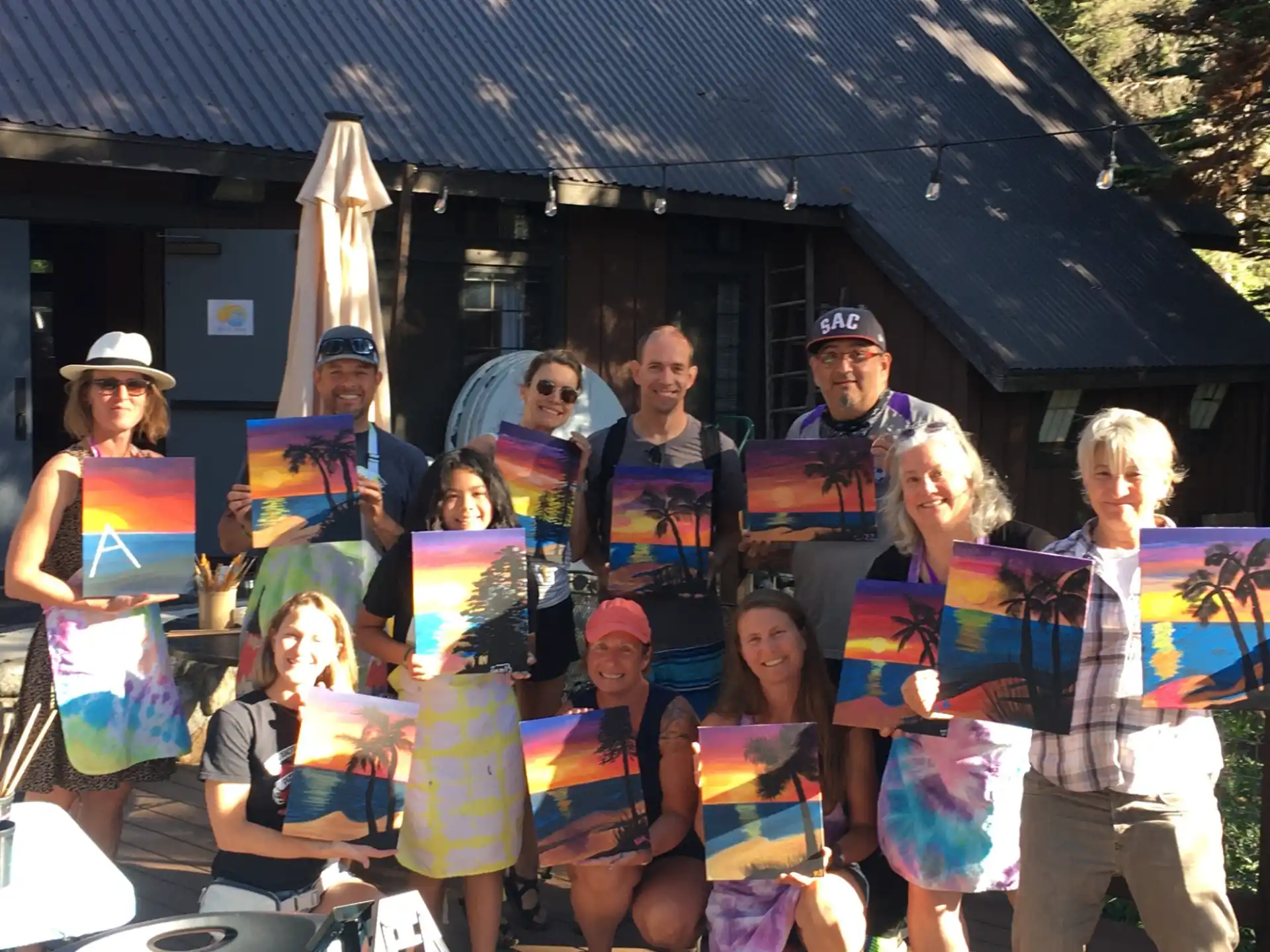 a group of people posing for a photo