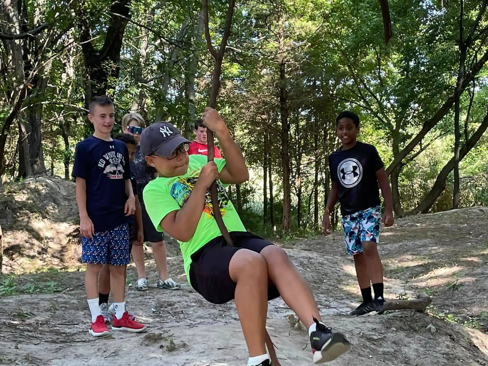 a group of boys posing for a picture