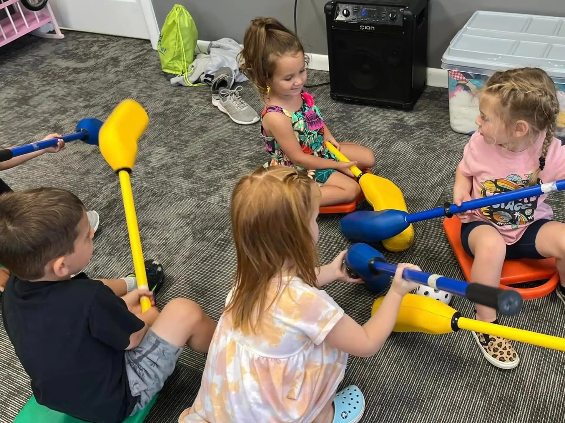 children playing with toys
