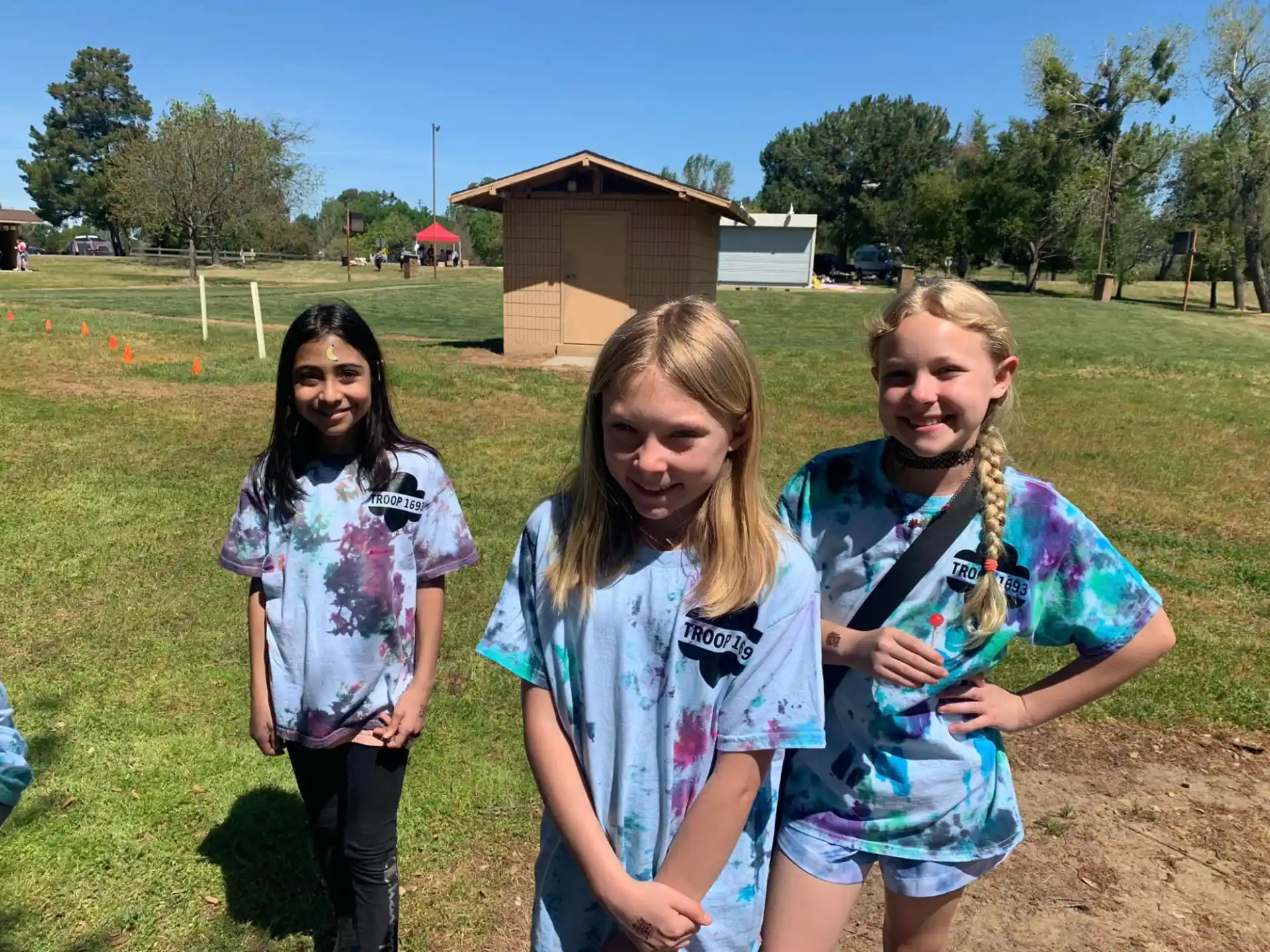 a group of girls posing for a picture
