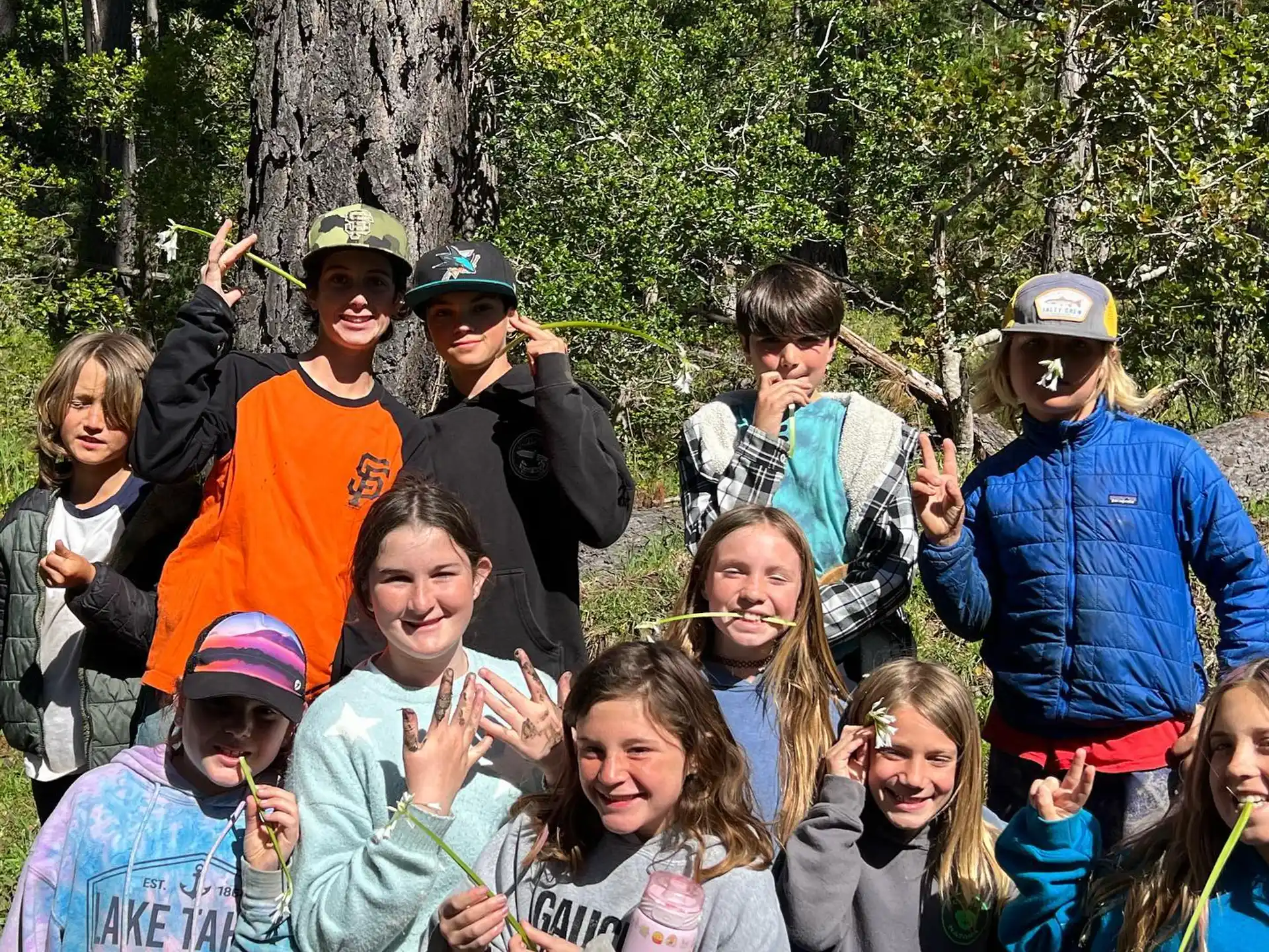 a group of people posing for a photo