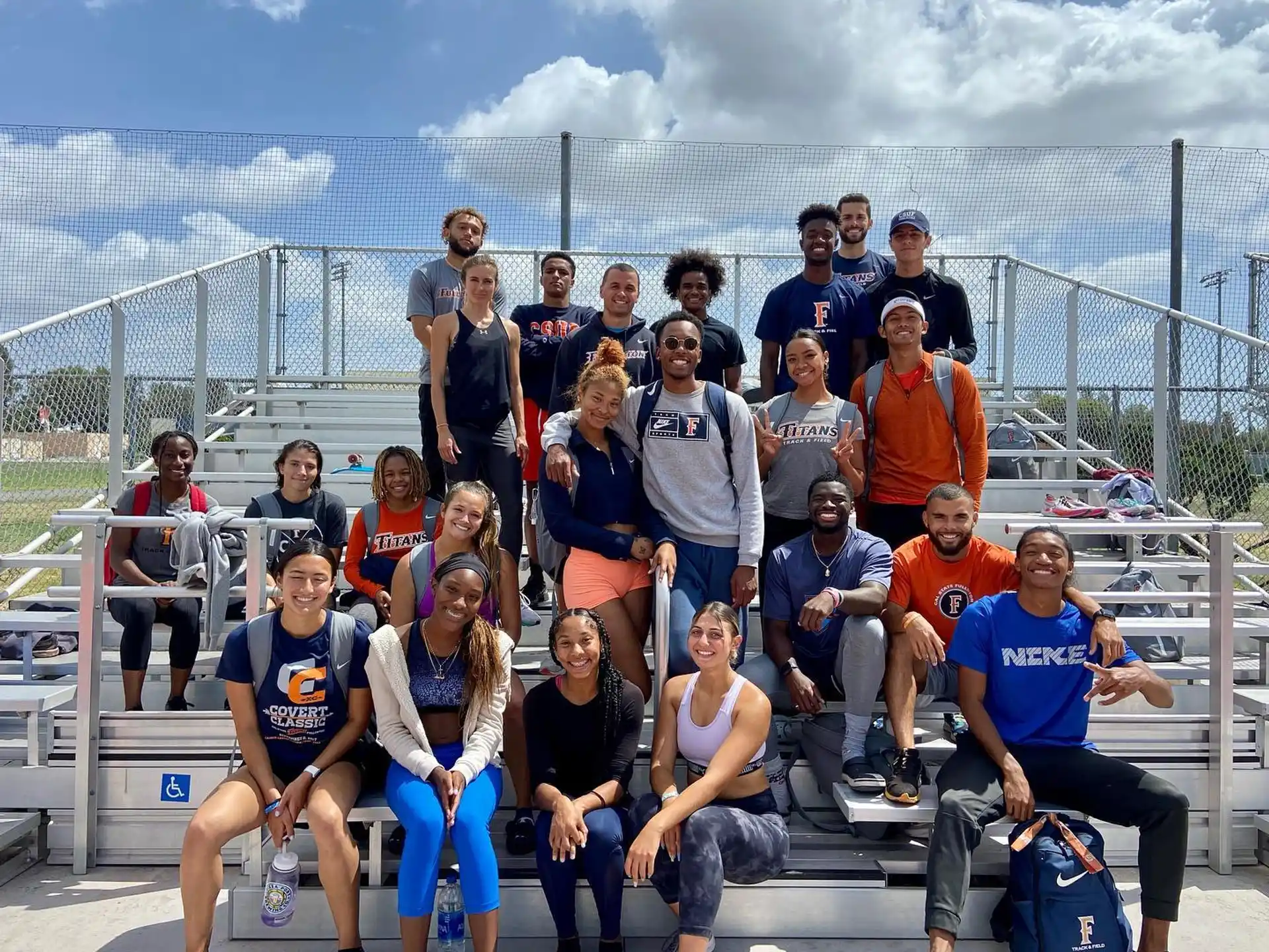 a group of people posing for a photo