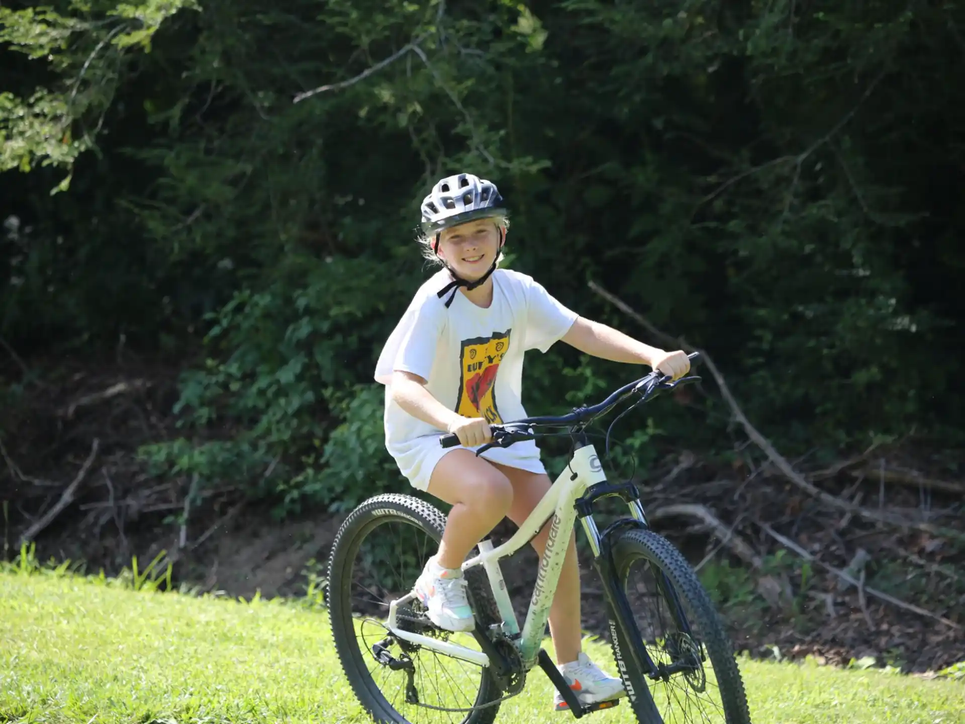 a person riding a bike