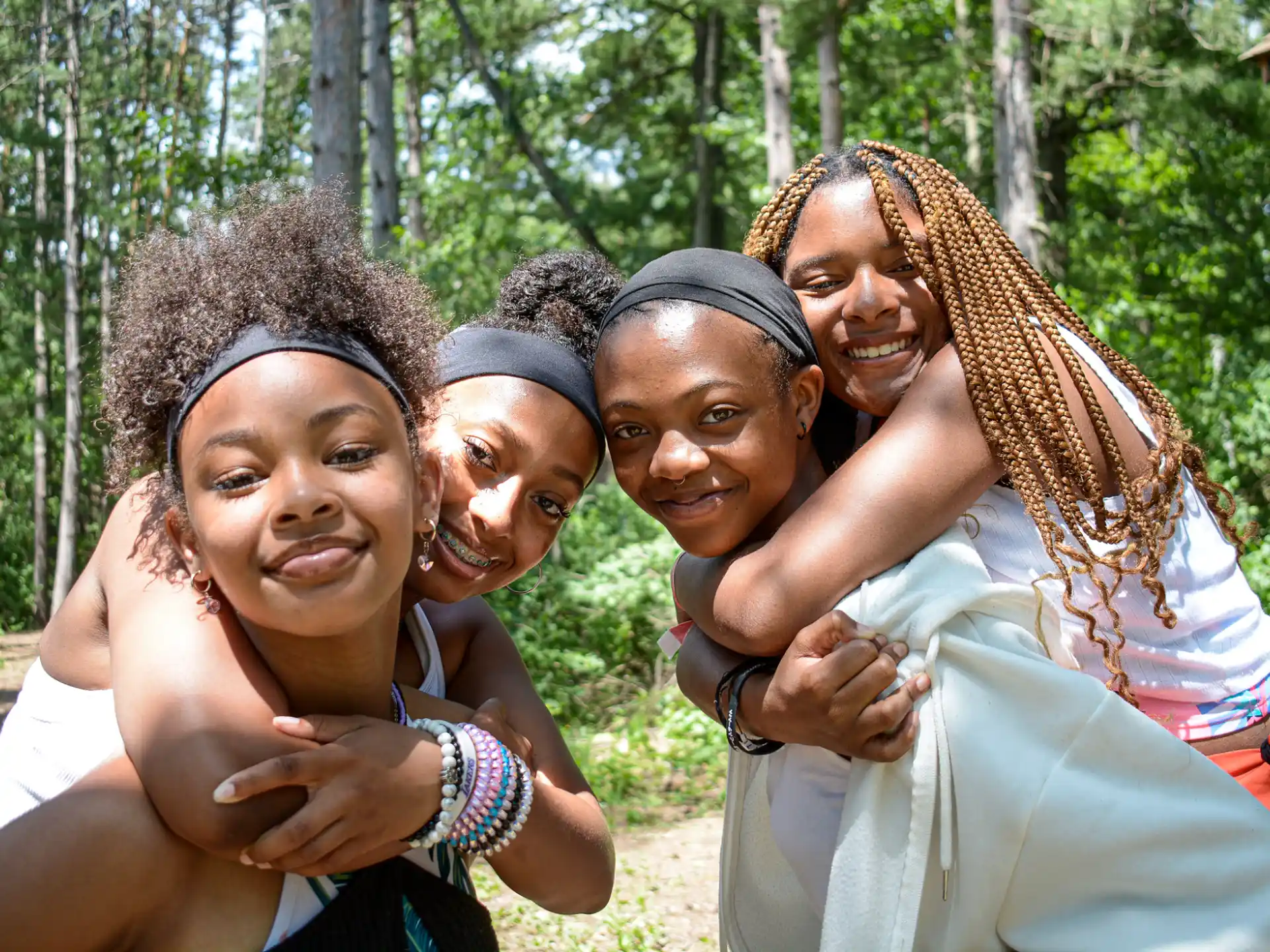 a group of people posing for the camera