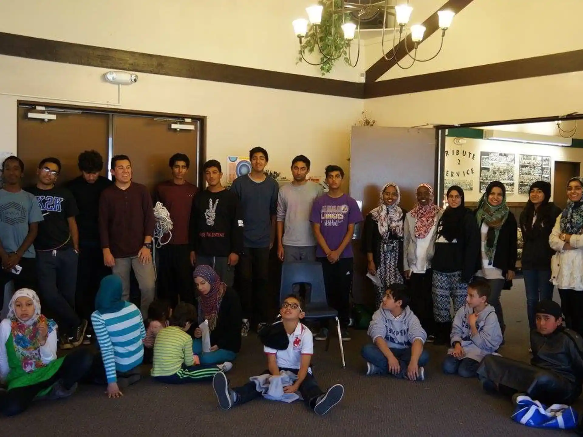 a group of people posing for a photo