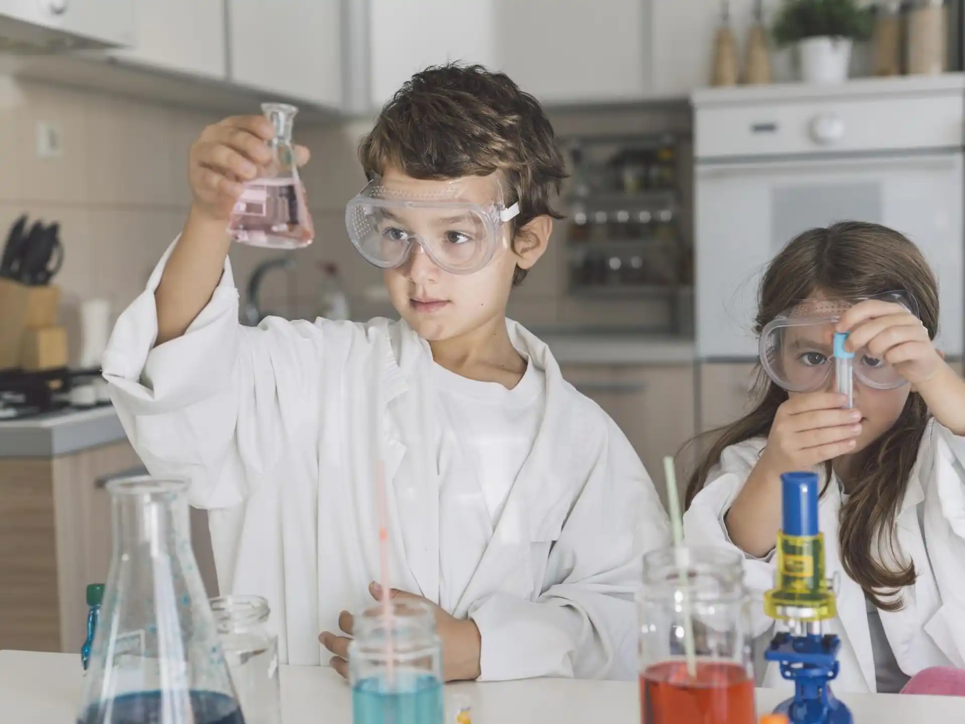 a couple of people in lab coats