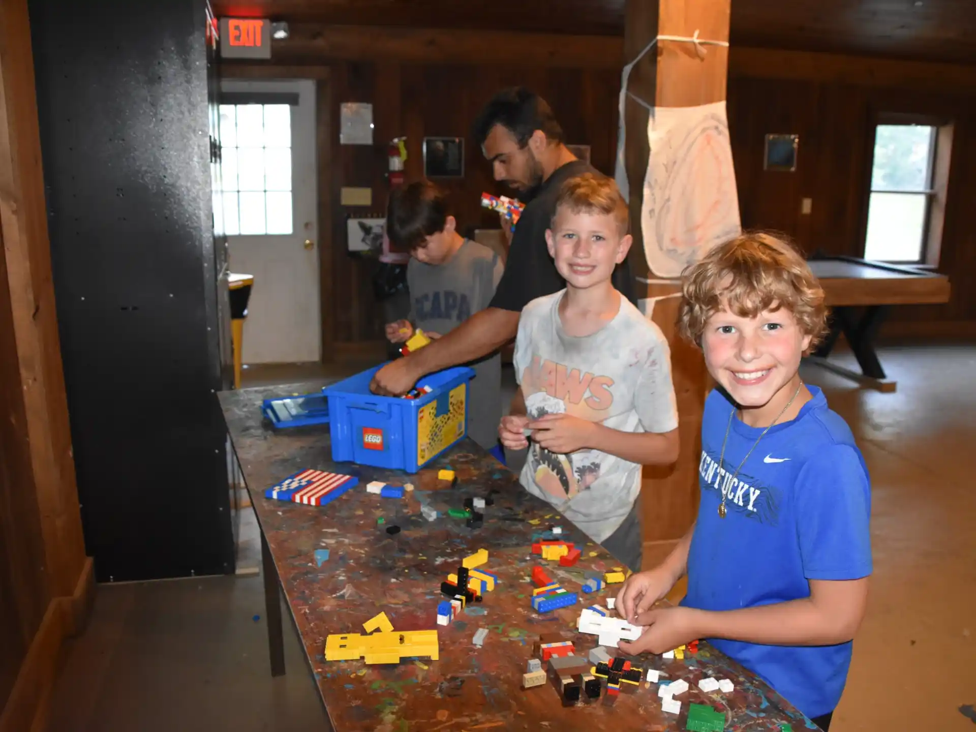 a group of kids playing with toys