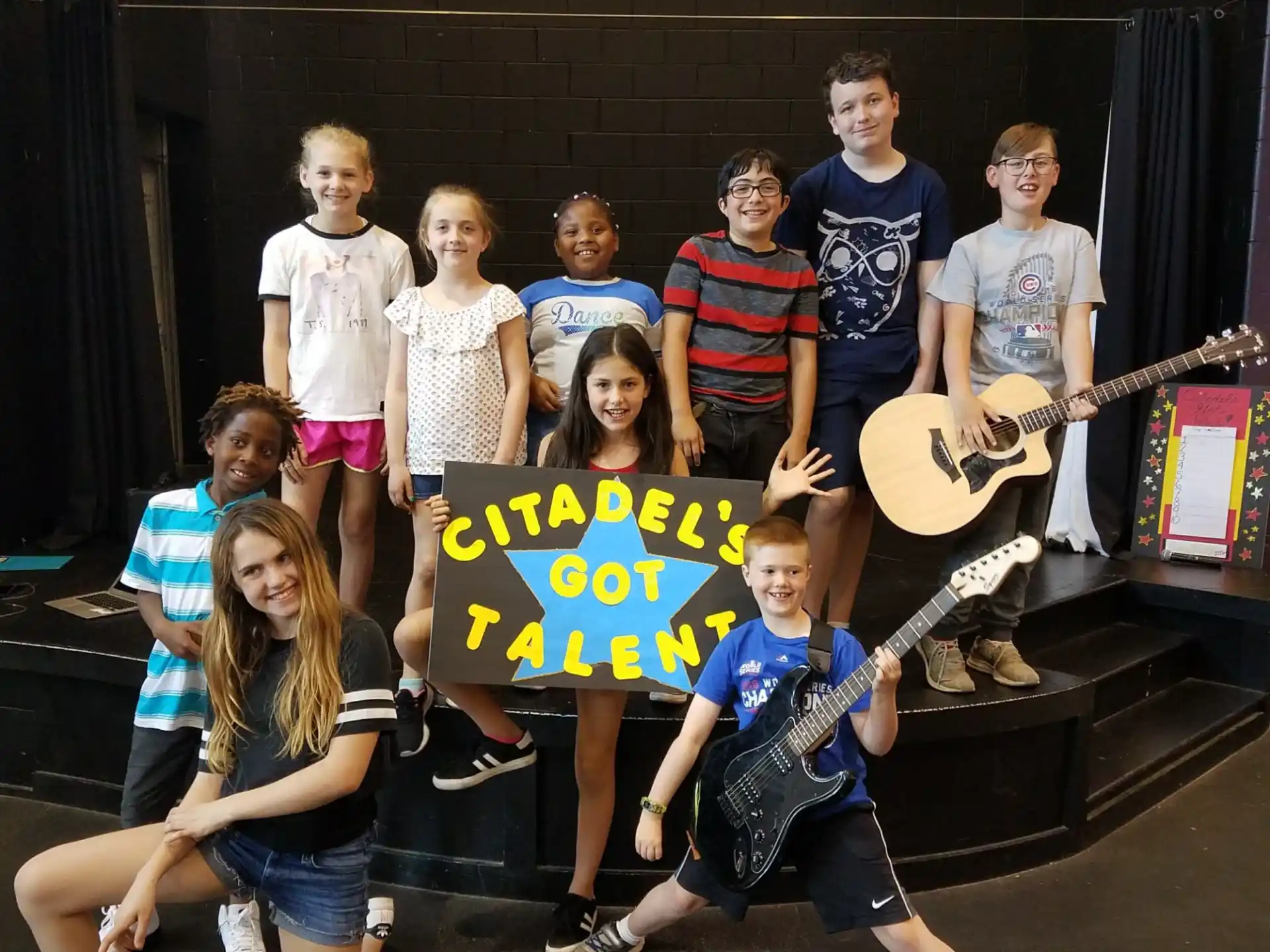 a group of people posing for a photo