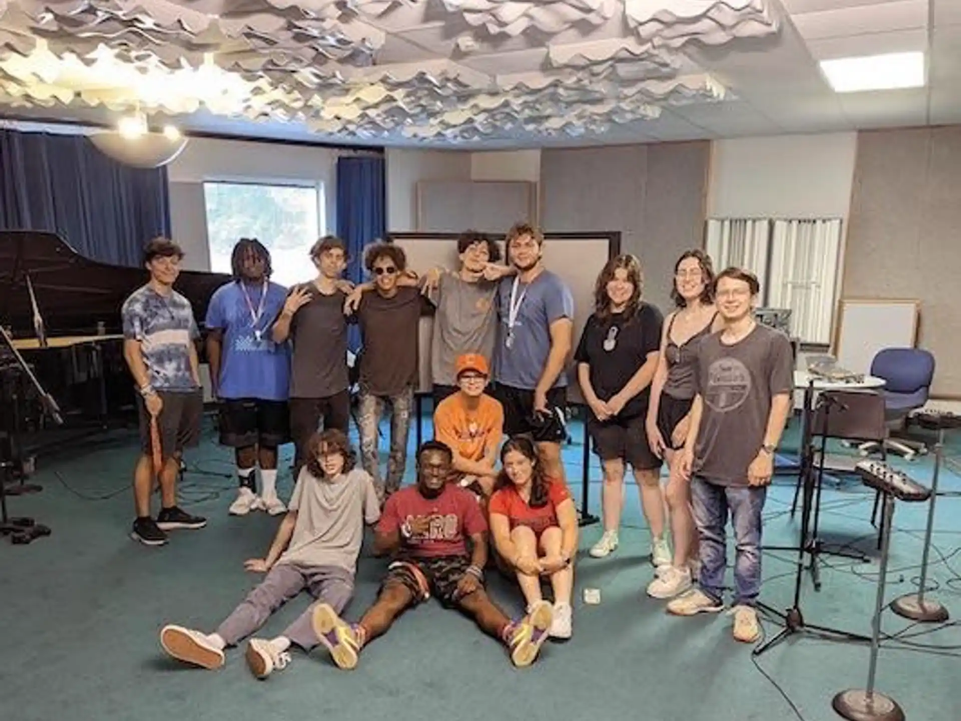 a group of people posing for a photo