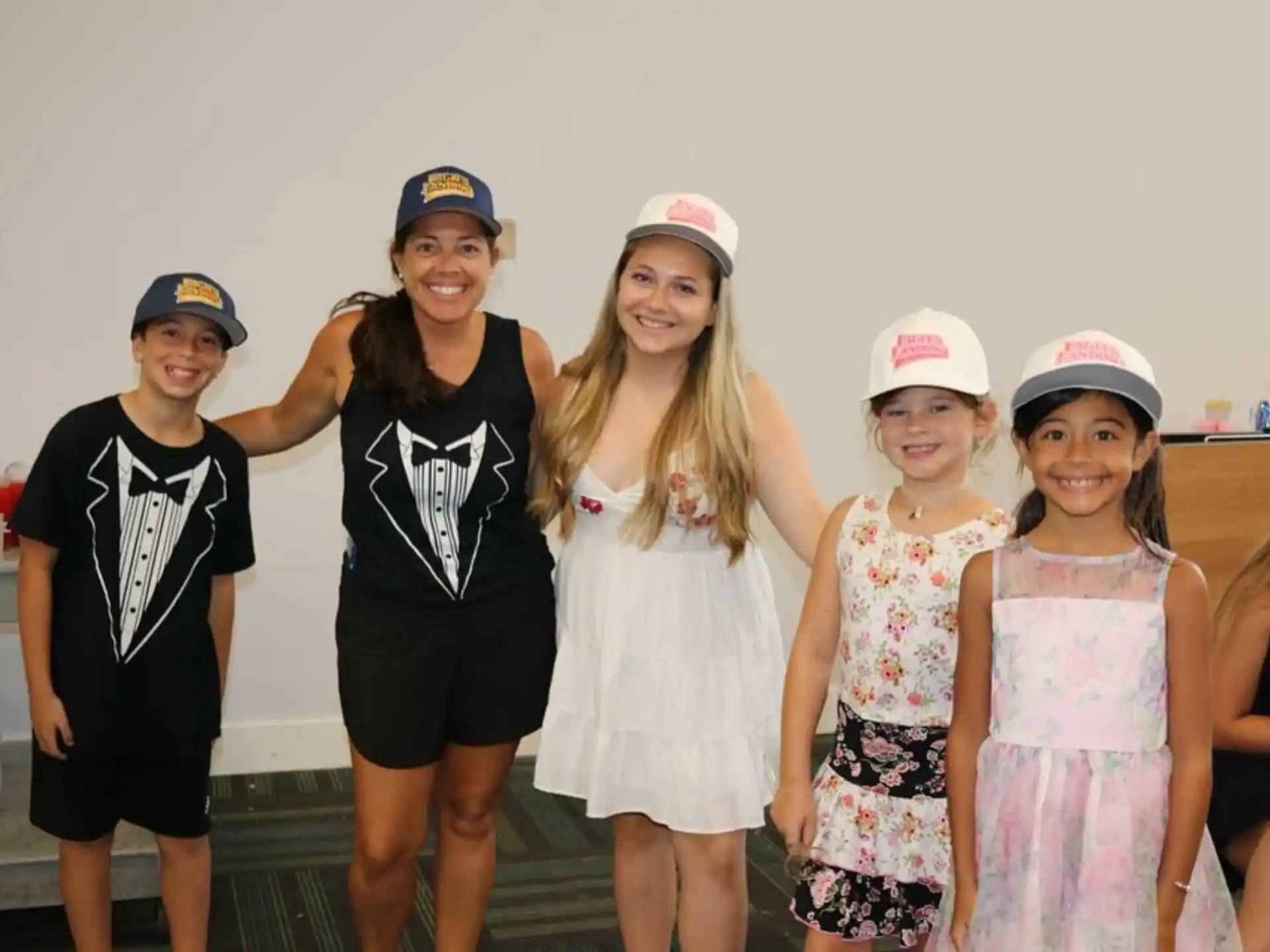 a group of people posing for a photo