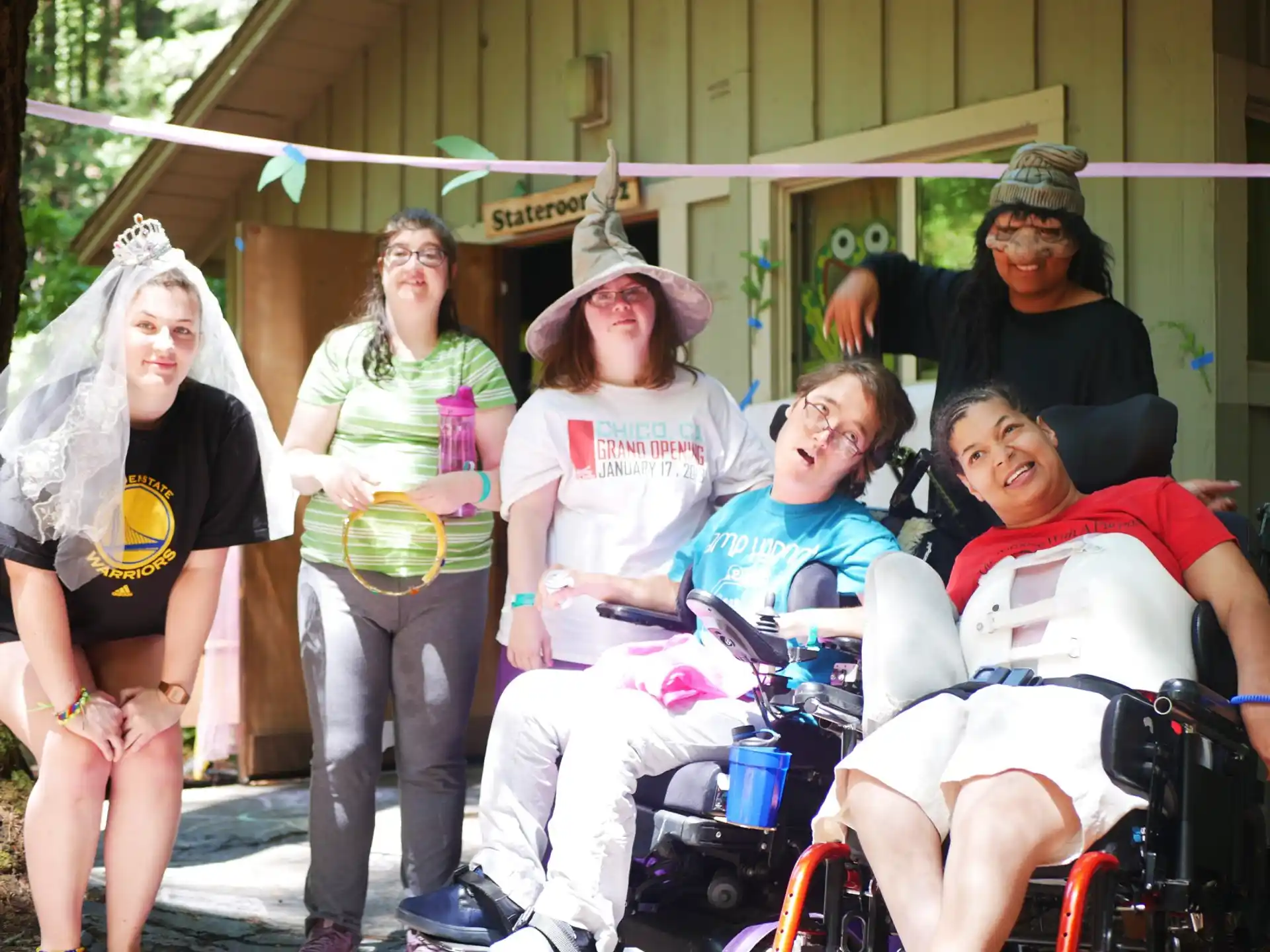 a group of people posing for a photo