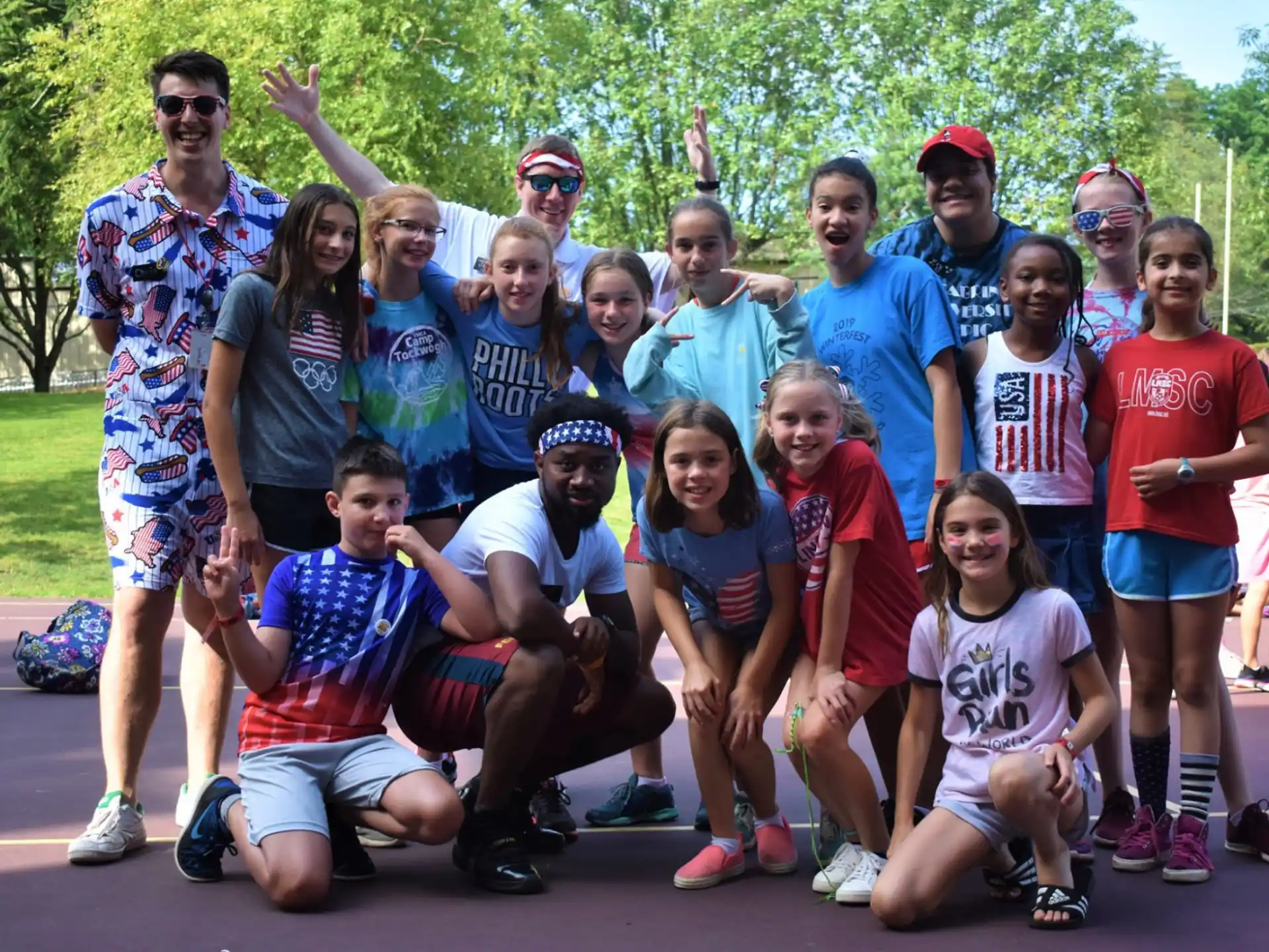 a group of people posing for a photo