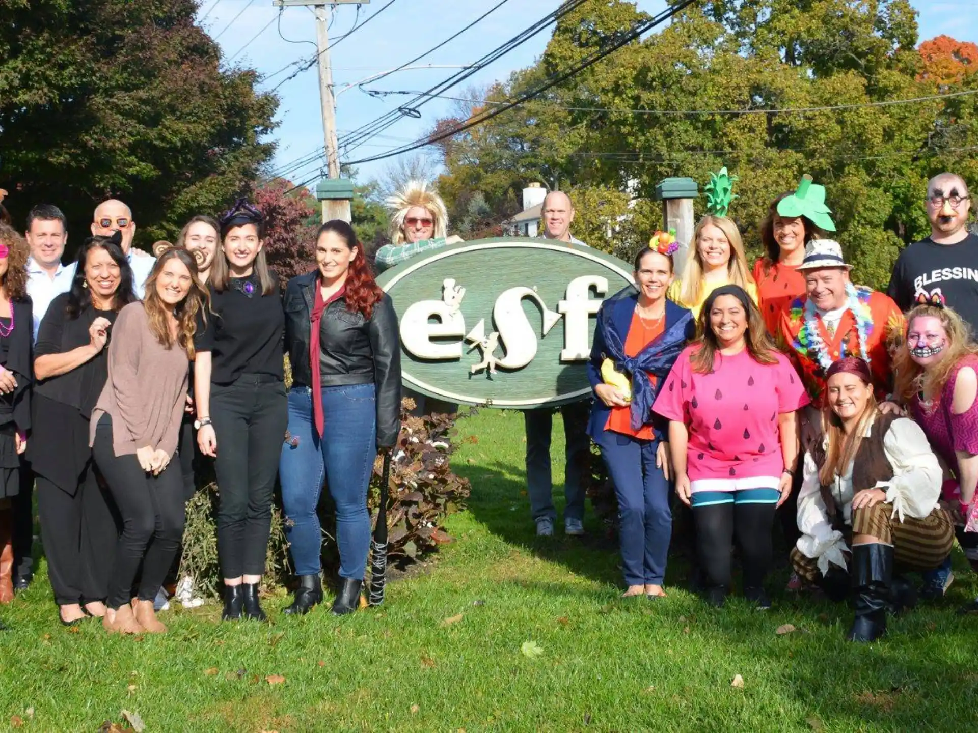 a group of people posing for a photo