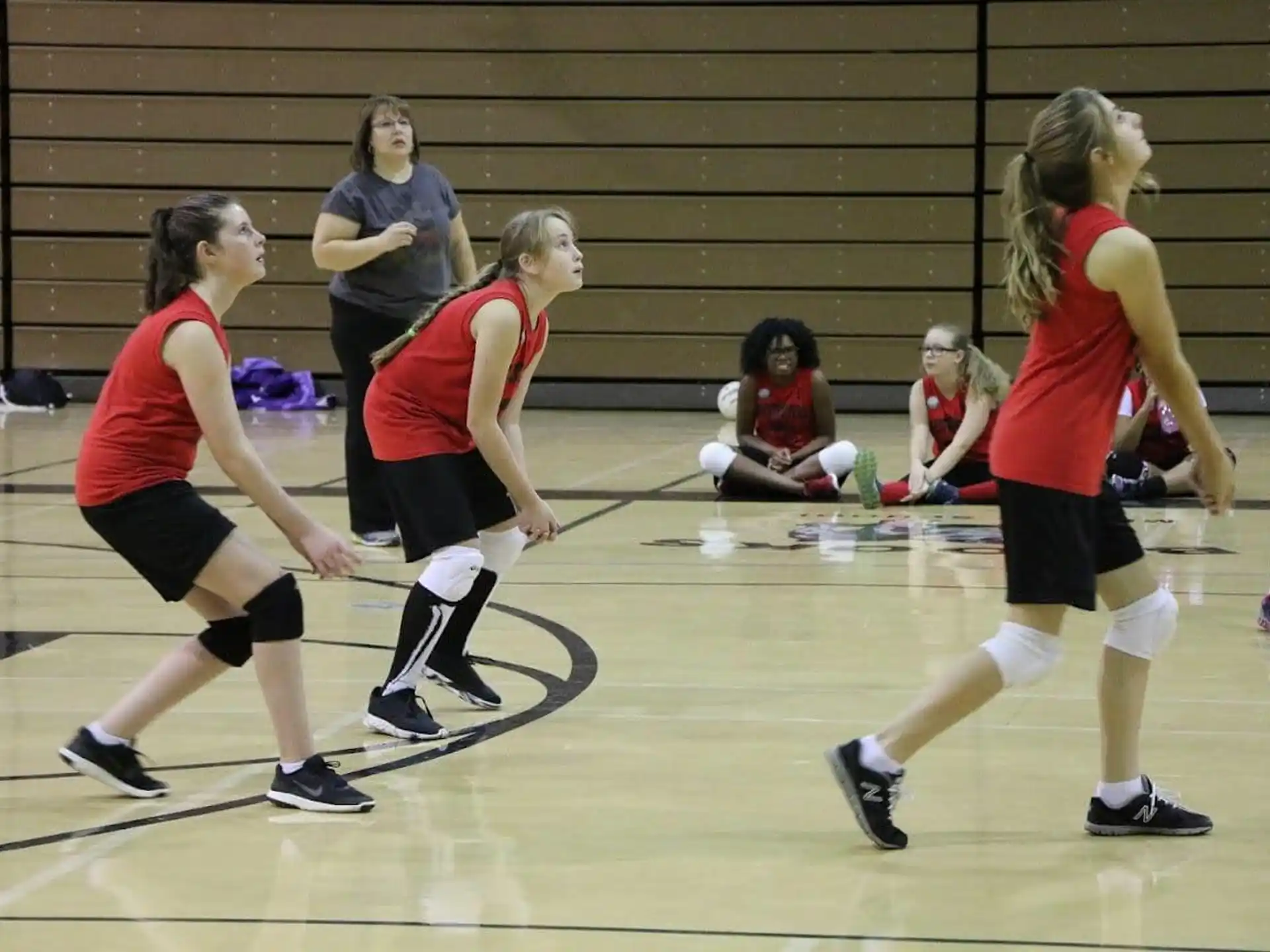 a group of women playing a sport