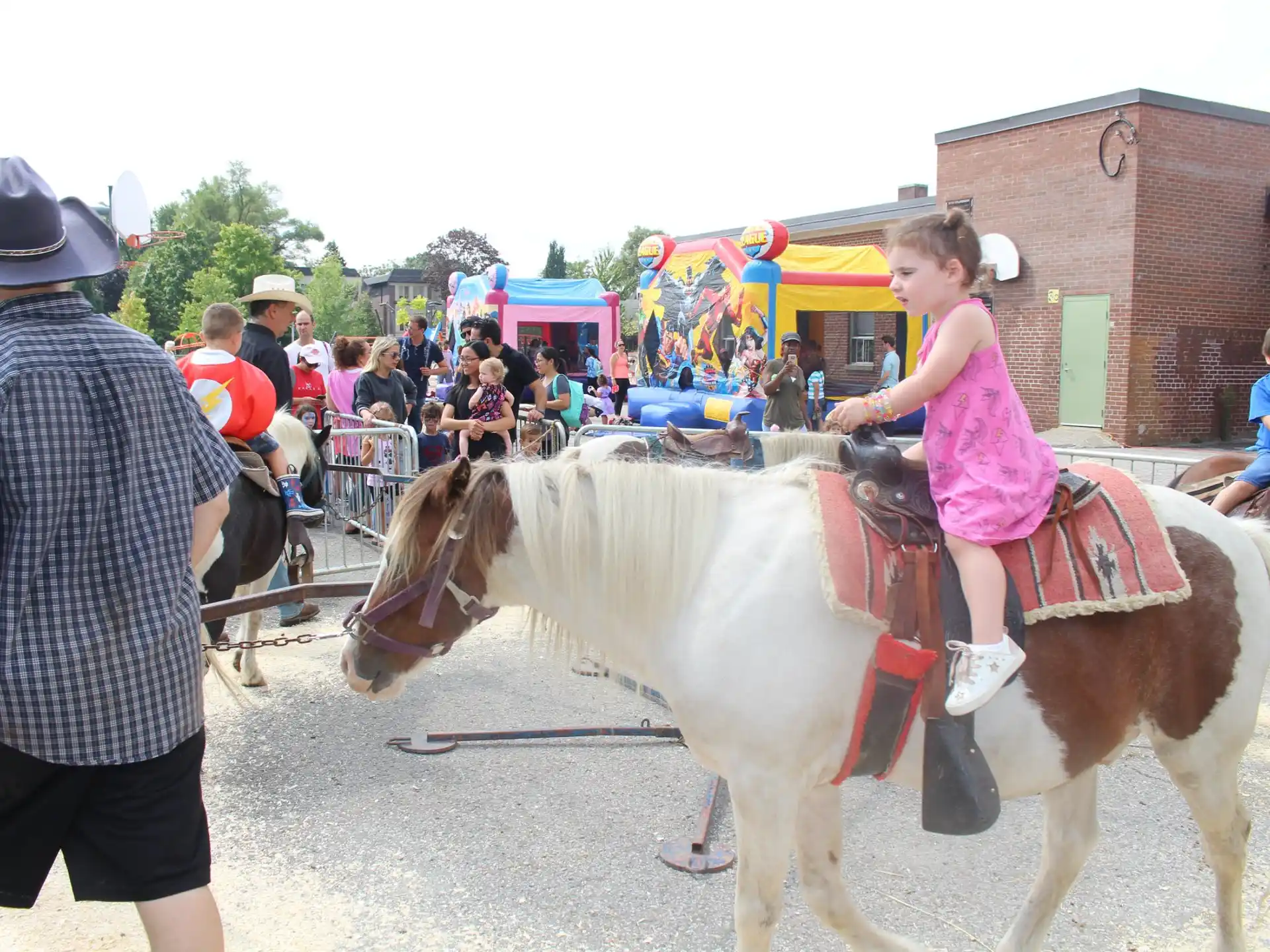 a girl riding a horse