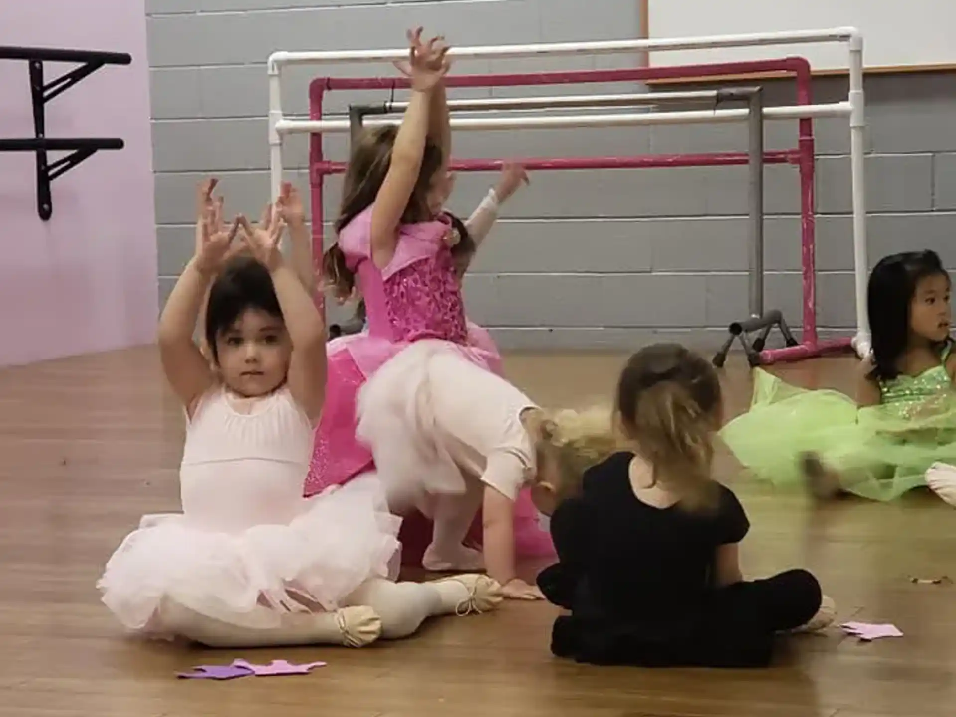 a group of girls in a room
