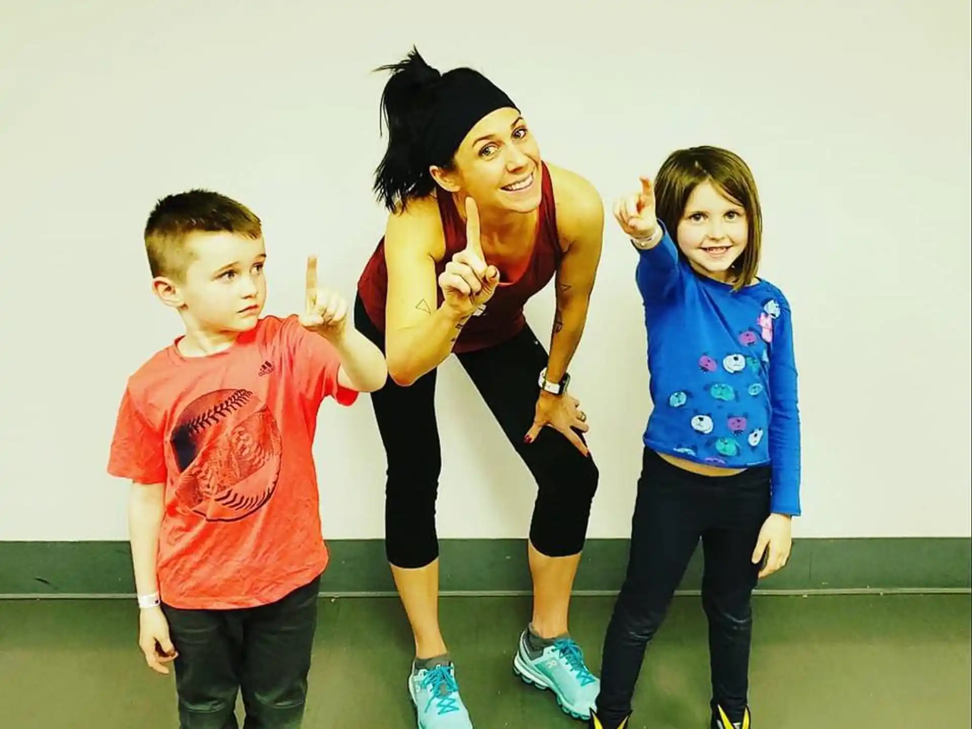 a person and two children