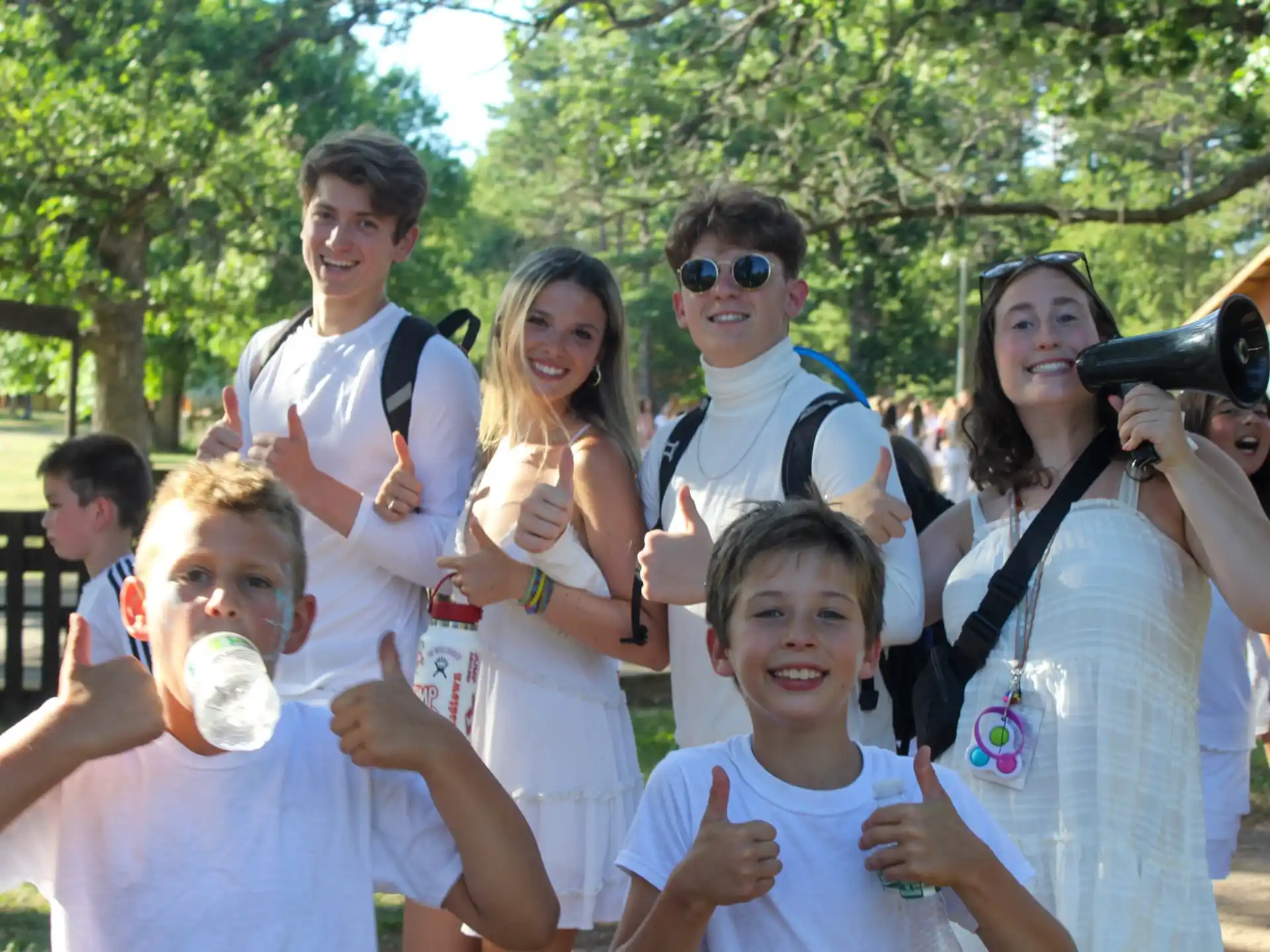 a group of people posing for a photo