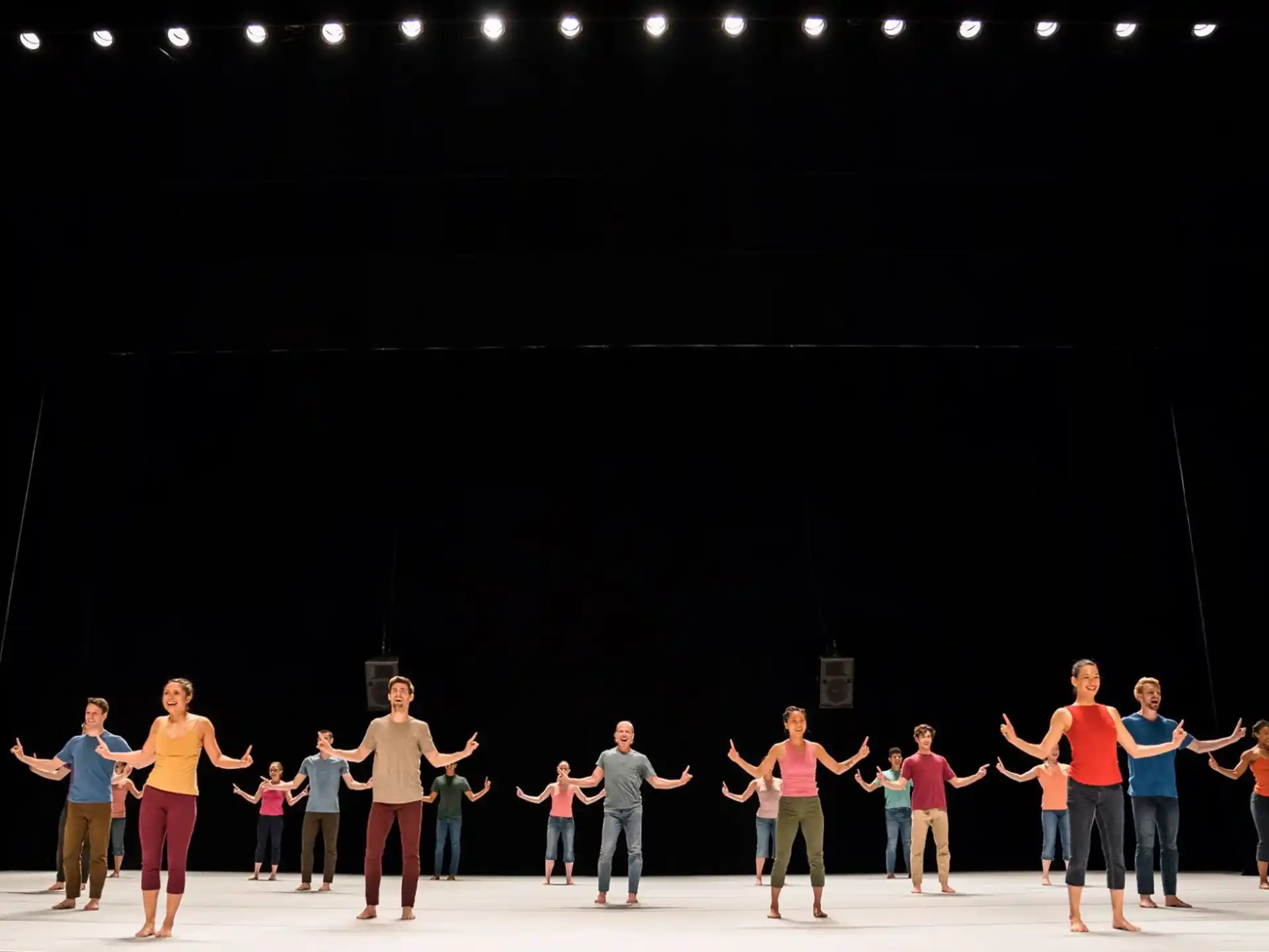 a group of people on a stage