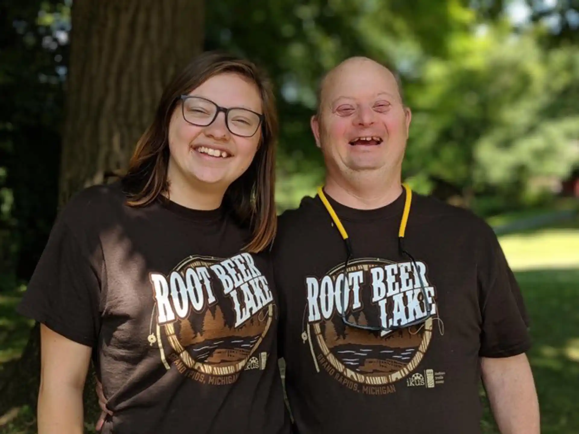 a man and woman posing for a picture