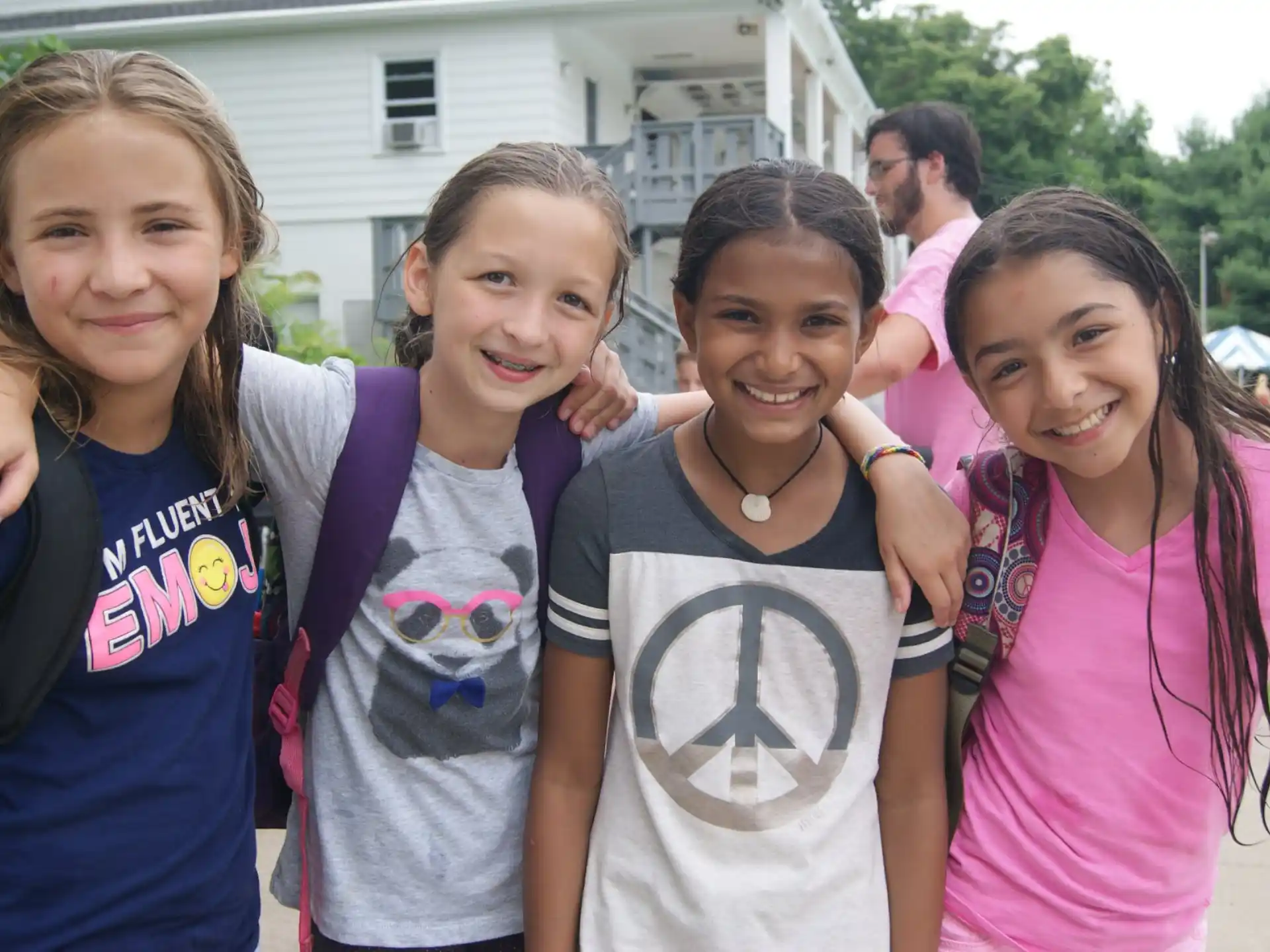 a group of girls posing for a photo