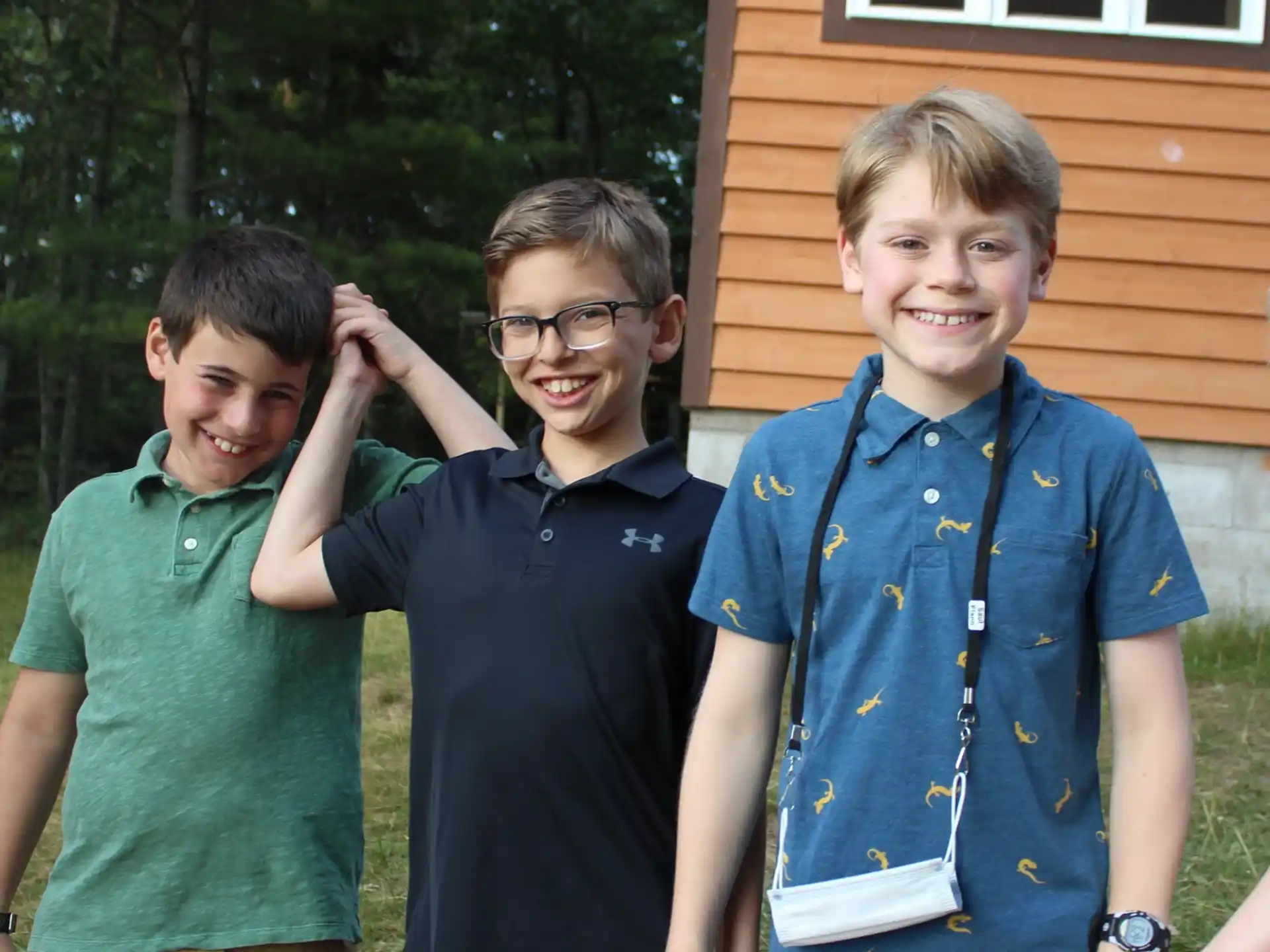 a group of boys posing for a picture