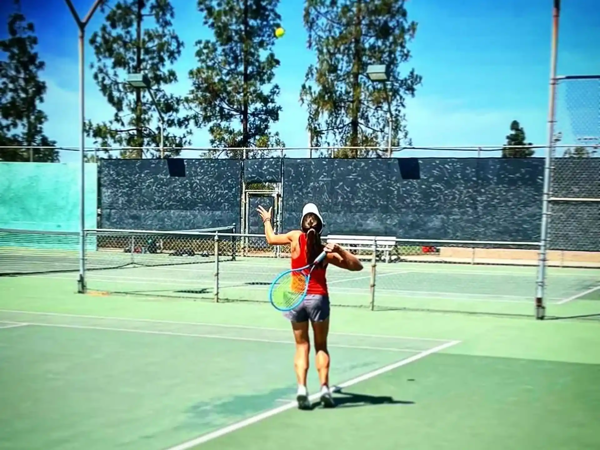 a person playing tennis