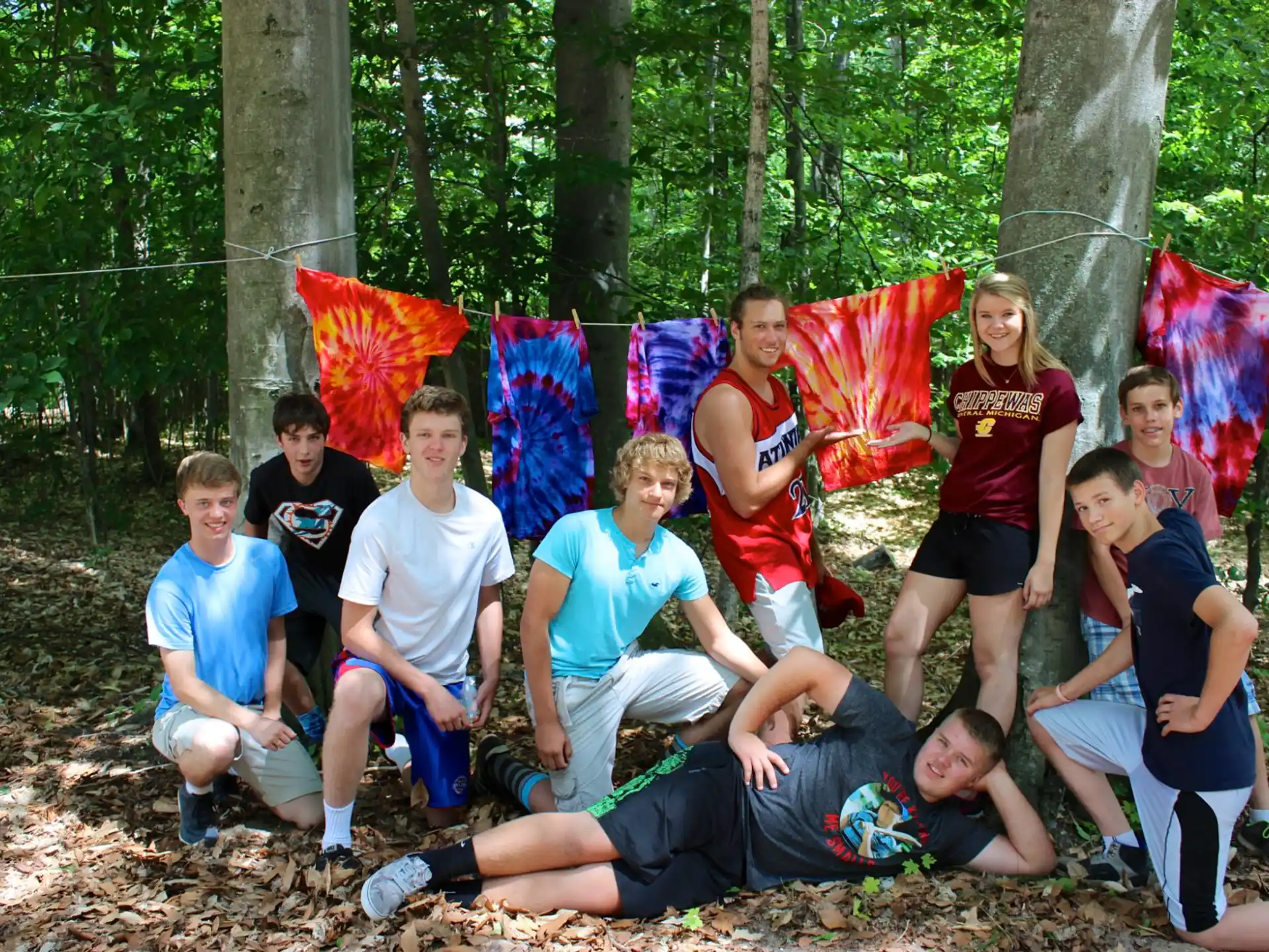 a group of people posing for a photo