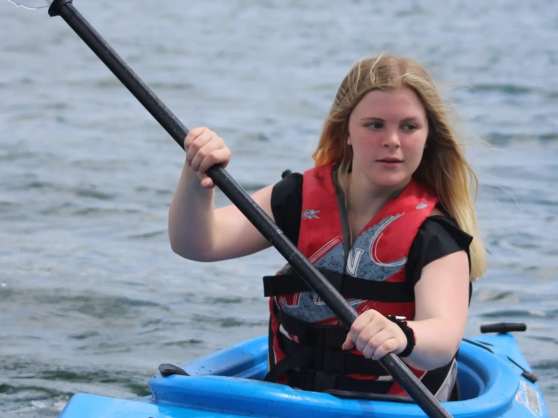 a person in a kayak