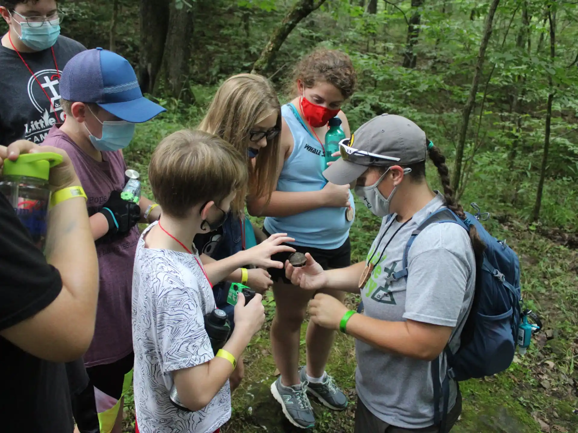 a group of people hiking