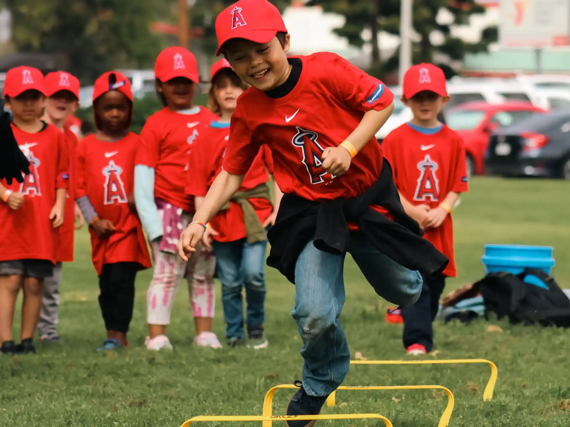 a person running in a race