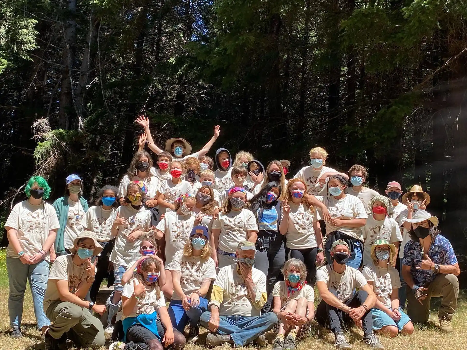 a group of people posing for a photo