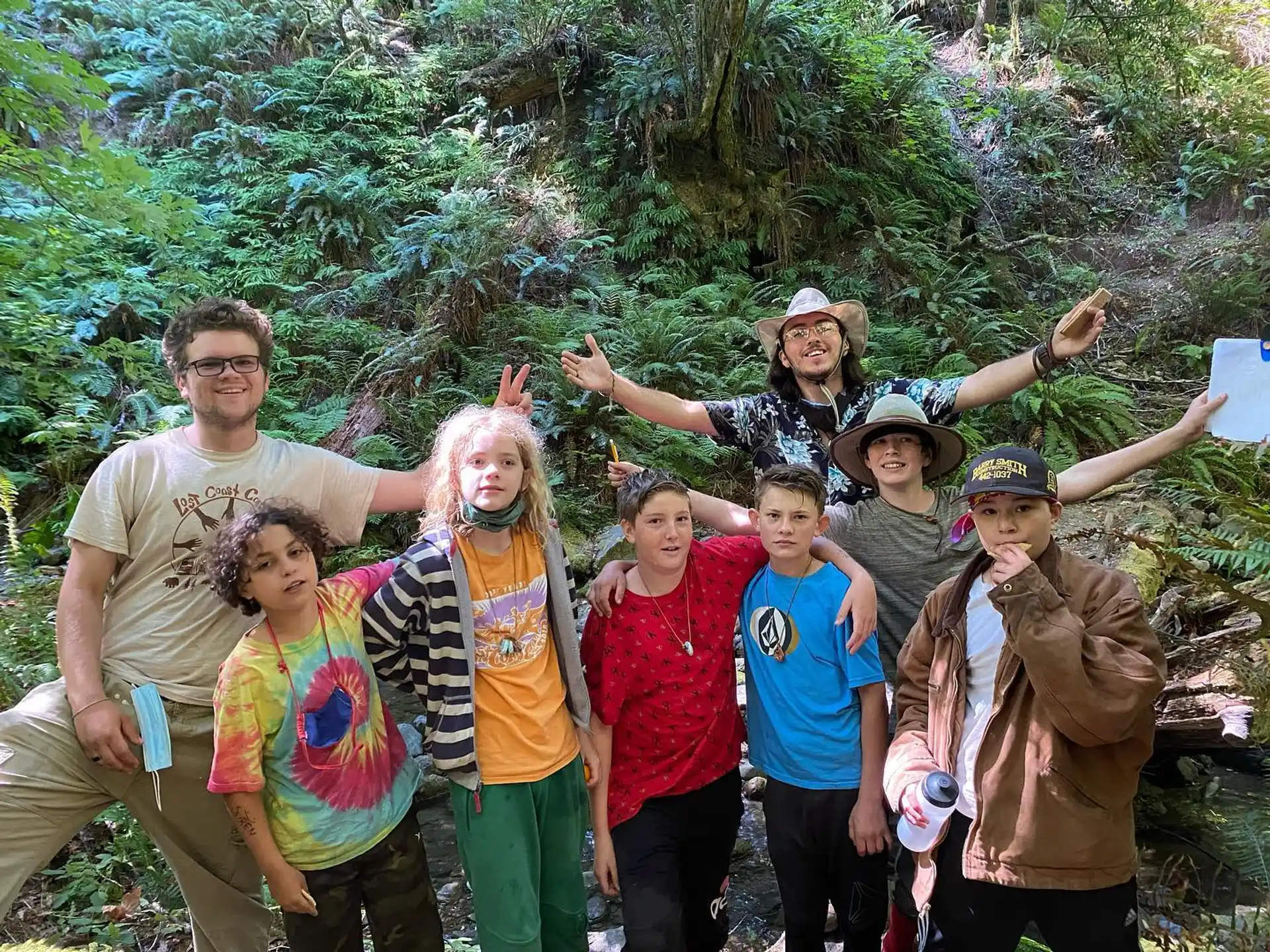 a group of people posing for a photo