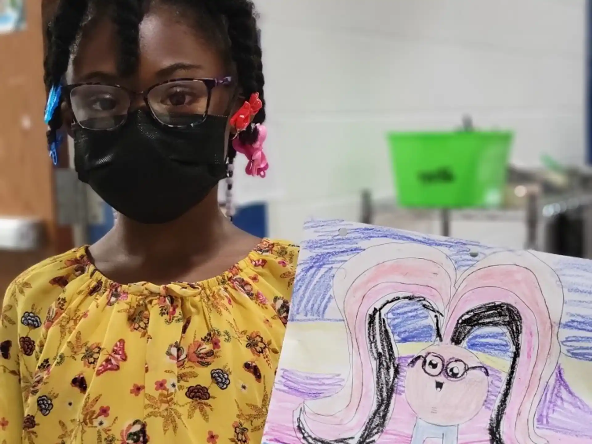 a person wearing a mask