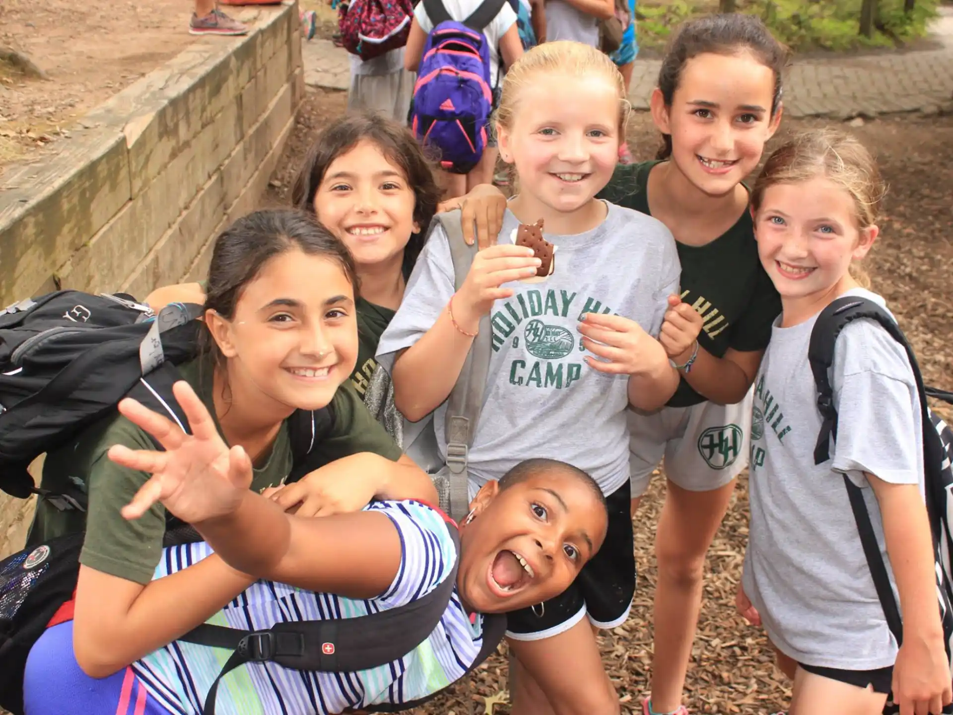 a group of children posing for a photo