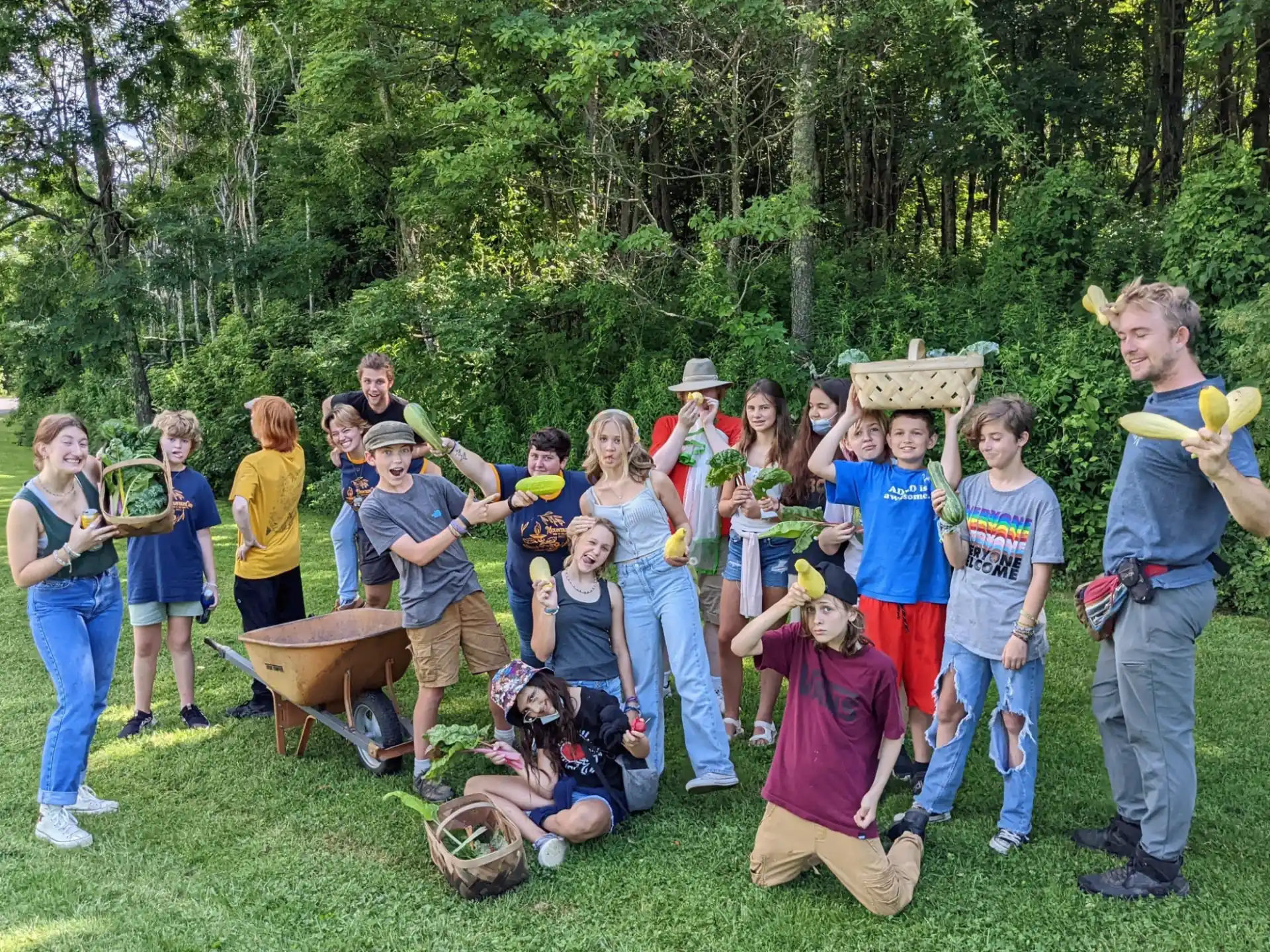 a group of people posing for a photo