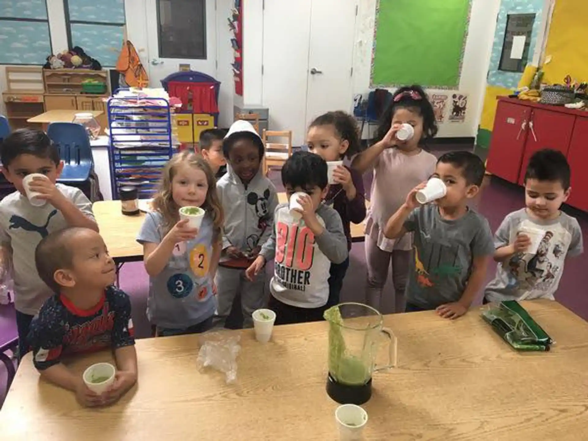 a group of children eating ice cream