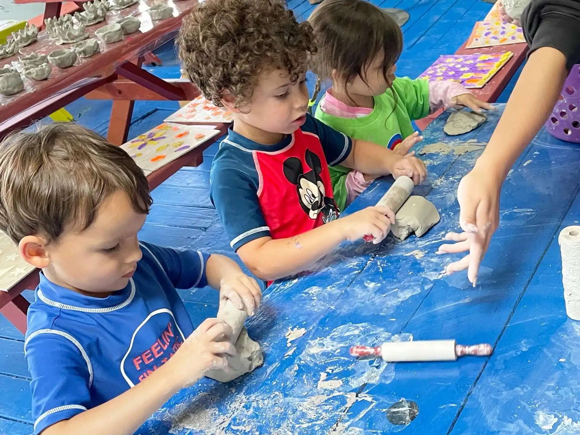 a group of children playing on the floor
